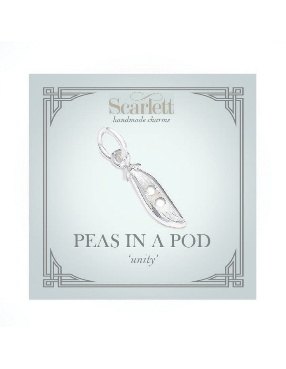 Two Peas In A Pod Sterling Silver Bracelet or Necklace Charm