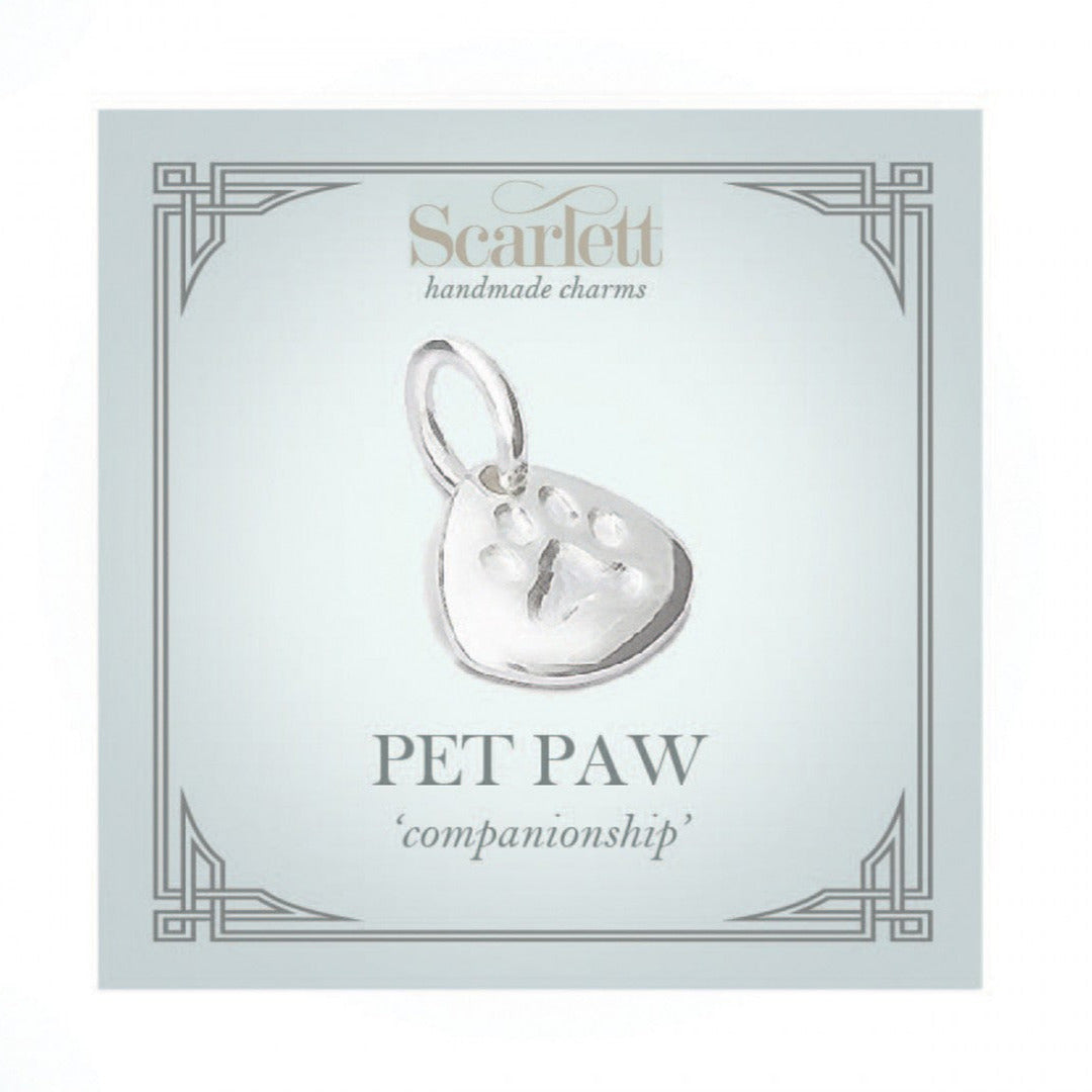 scarlett jewellery paw print pet loss charm