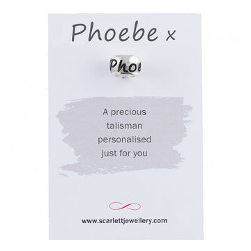 Personalised Silver Engraved Charm Bead Designer Charms That Fit Pandora Style Bracelet