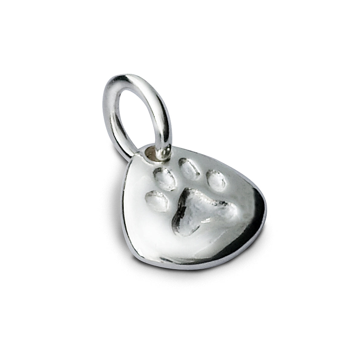 Pet Paw Print Personalised Silver Charm Necklace Pendant Engraved Pets Name