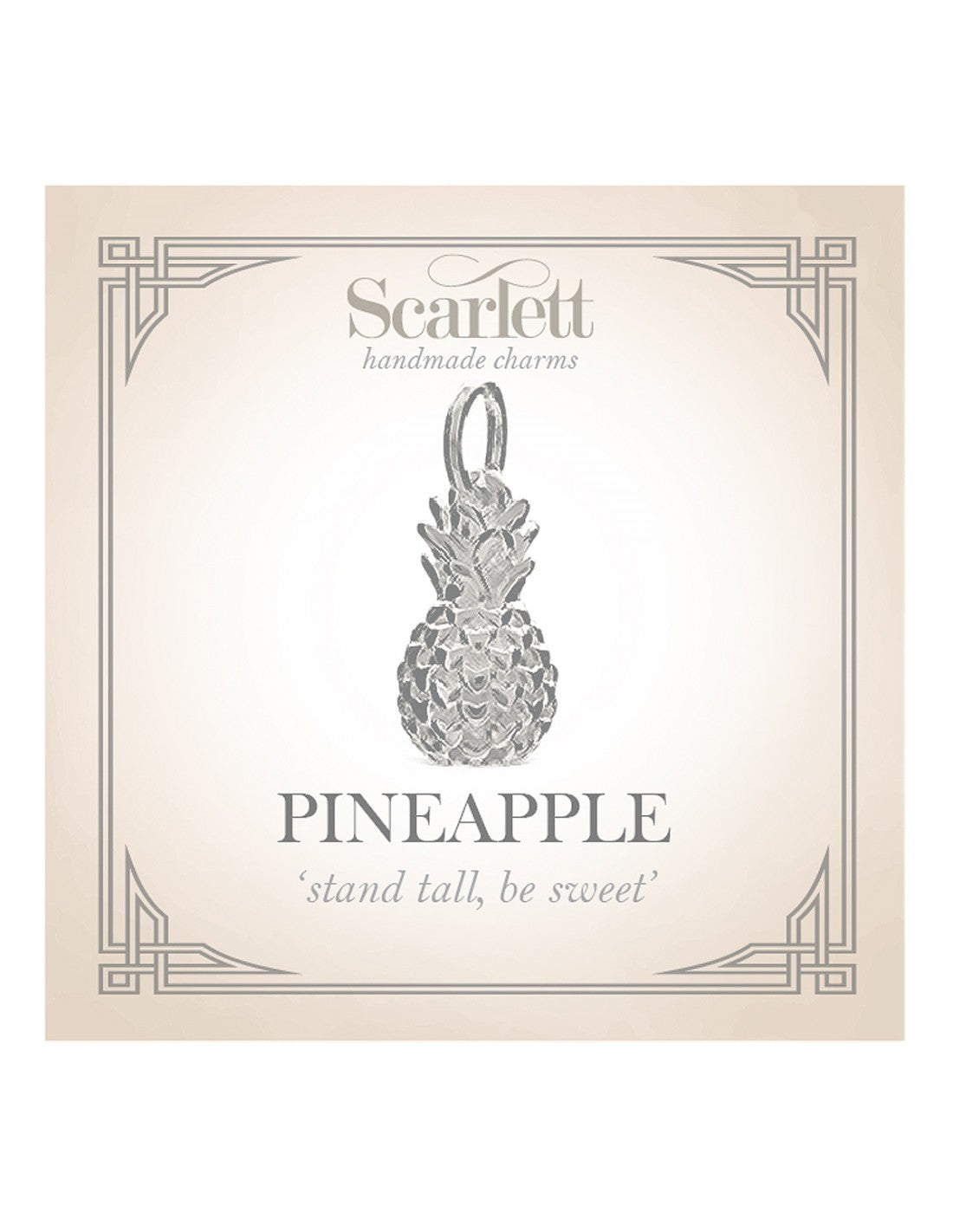 Pineapple Silver Charm - Pineapple Sterling Silver Pendant
