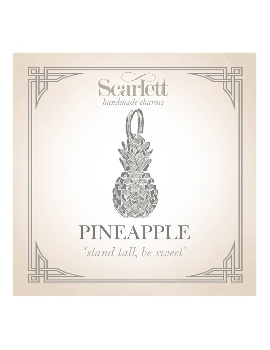 Pineapple Silver Charm