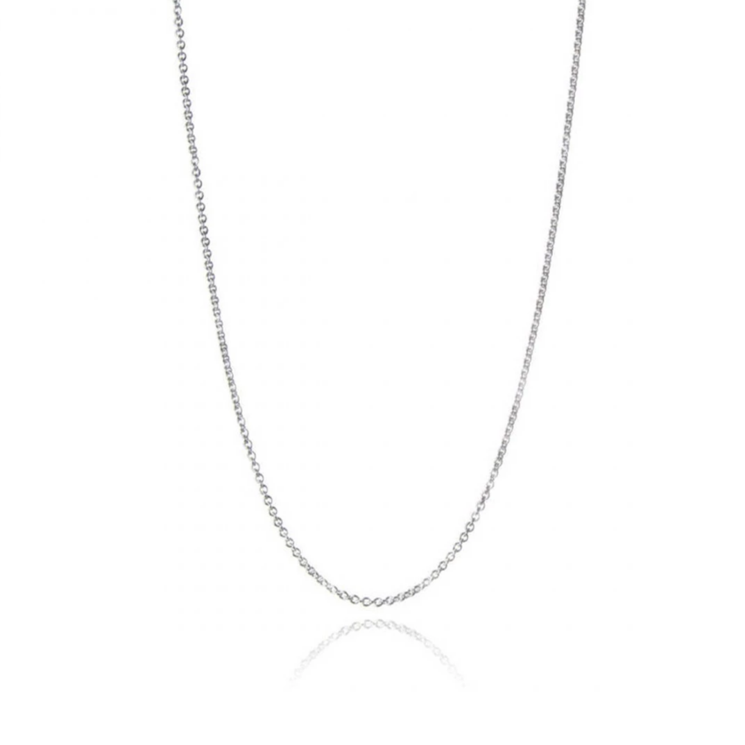Sterling Silver Open Trace Chain Necklace - Medium Weight