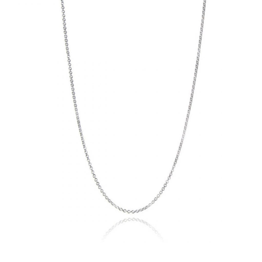 Sterling Silver Open Trace Chain Necklace - Medium Weight
