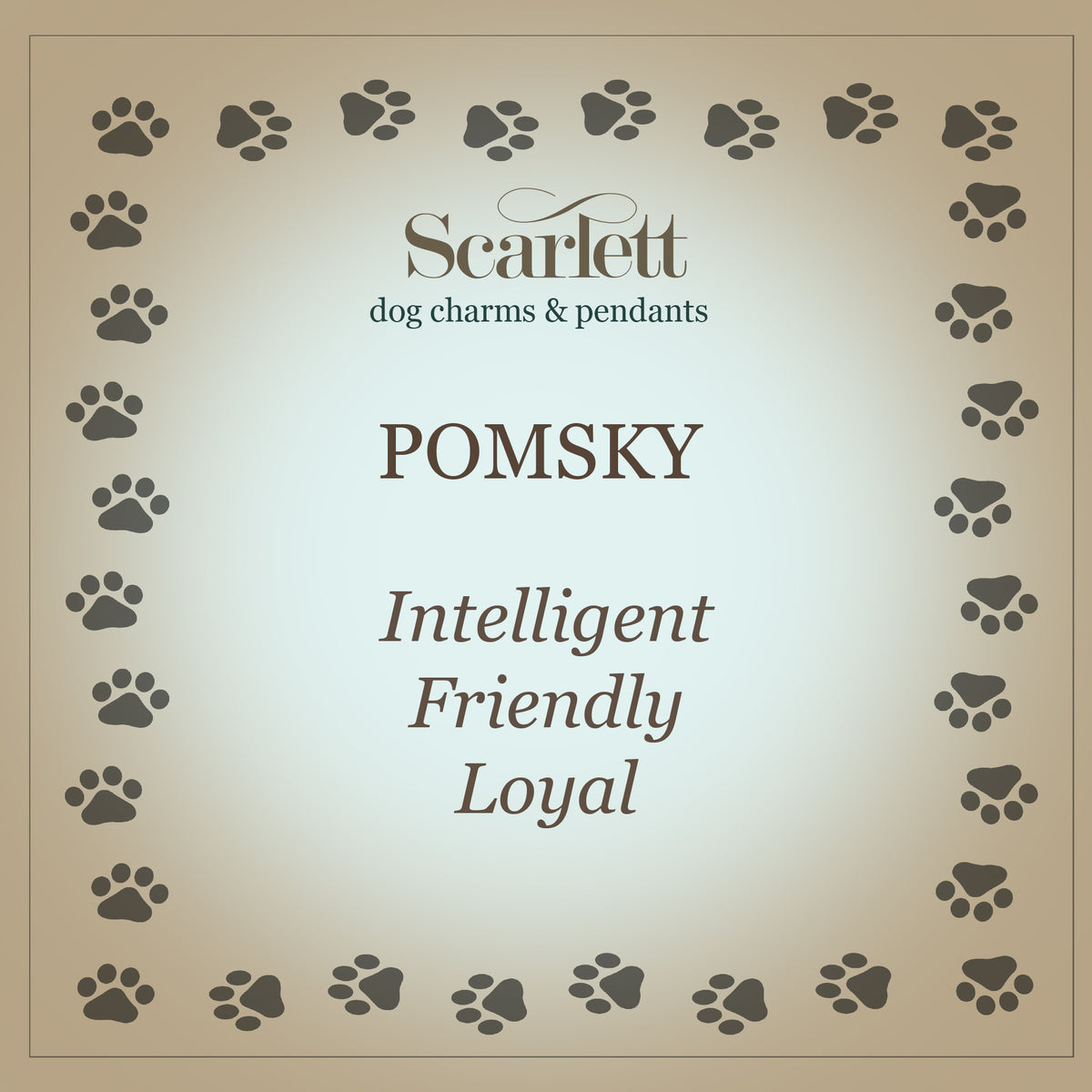 Pomsky Personalised Dog Tag Silver Bangle