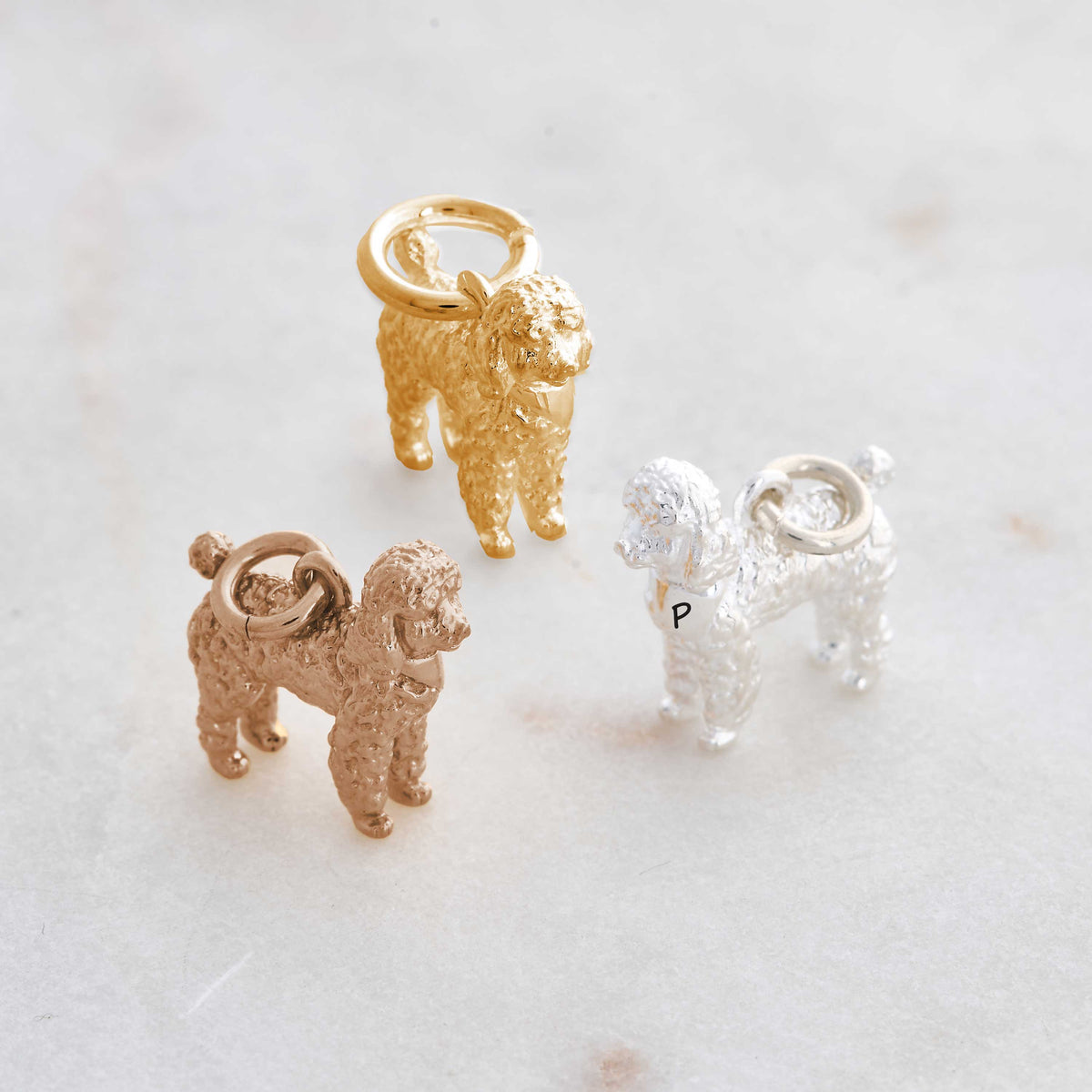 poodle charms engraved scarlett jewellery