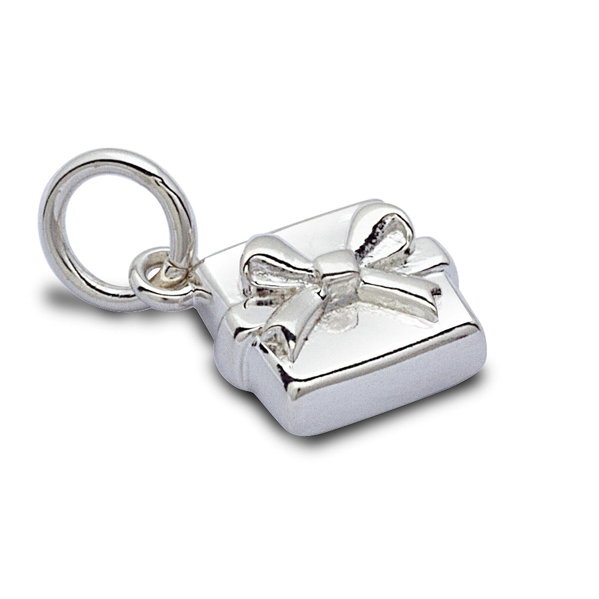 Personalised Silver Present with bow charm