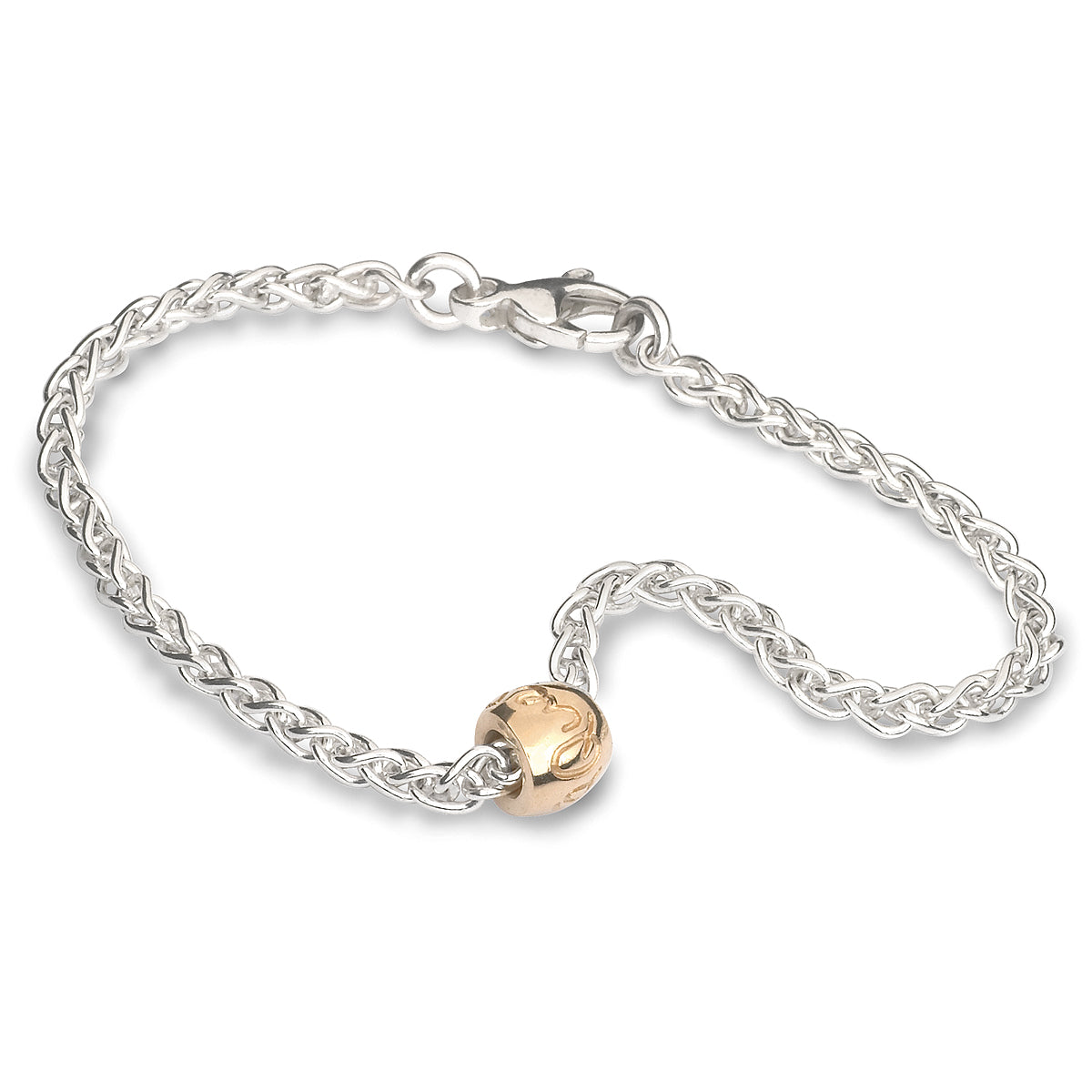 Que Sera Silver & Gold Worry Bead Bracelet Mindfulness Gift Scarlett Jewellery