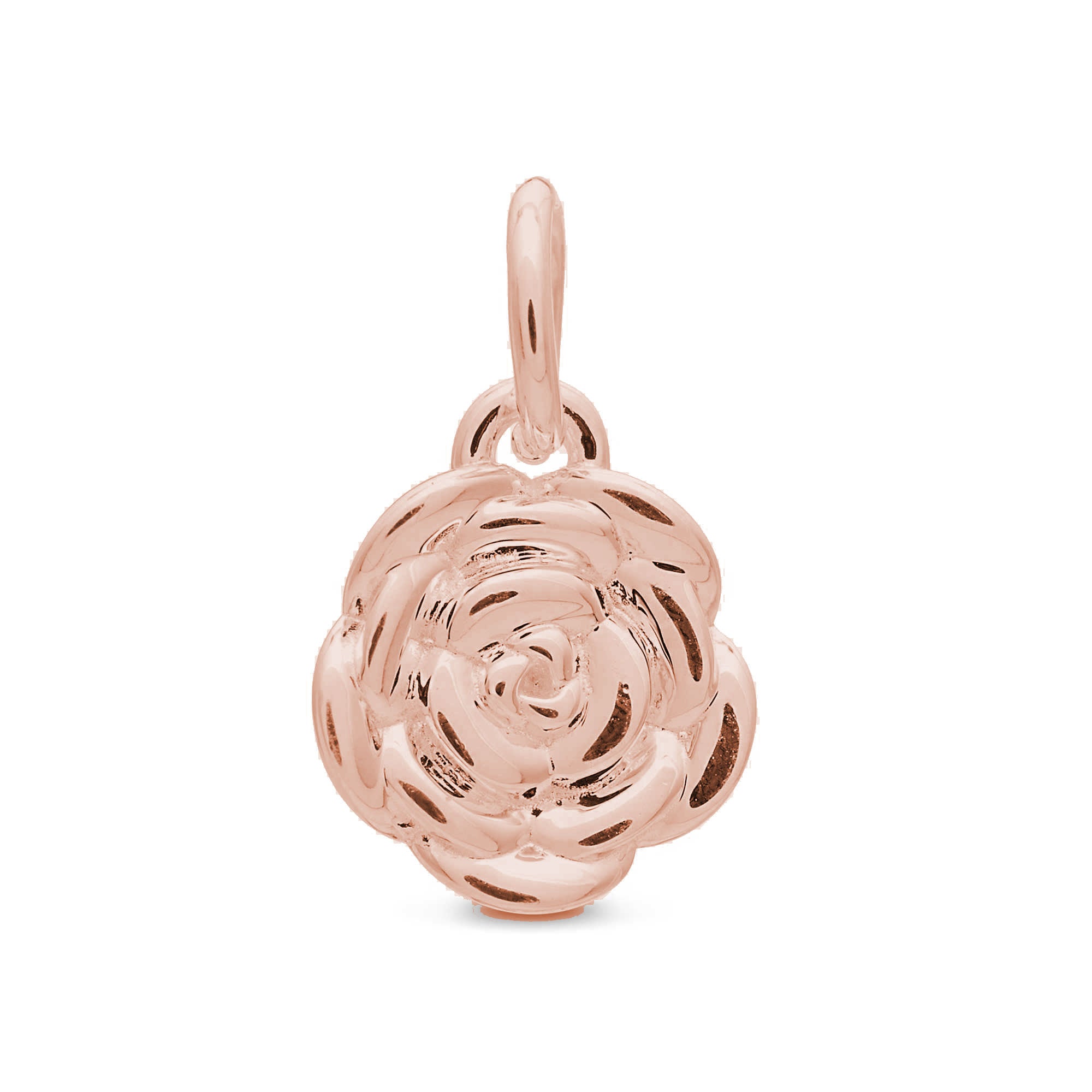 solid rose gold rose flower bracelet charm pendant necklace Chelsea Flower Show