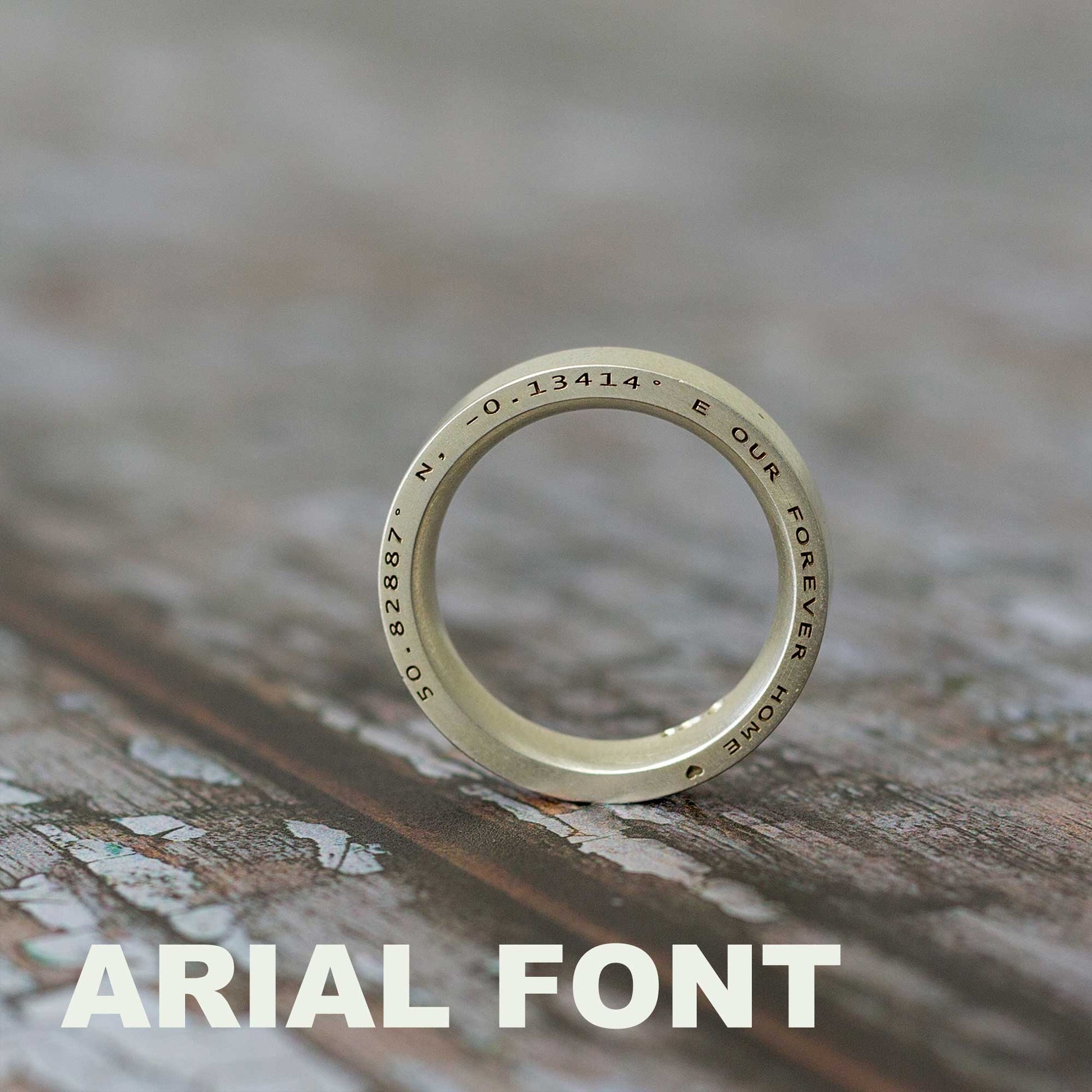 secret message mens personalised ring engraved on edge scarlett jewellery