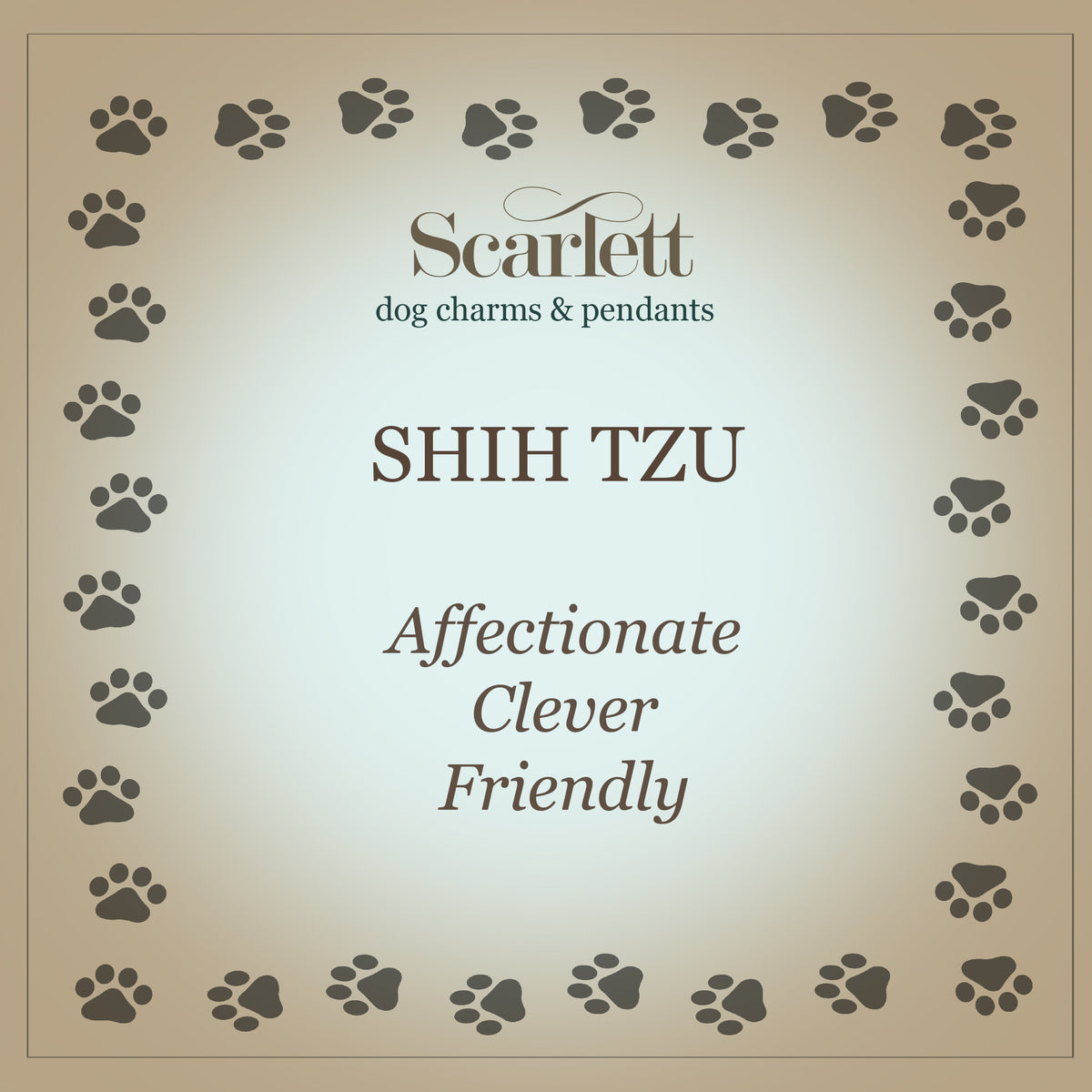 Shih Tzu Personalised Dog Tag Silver Bangle