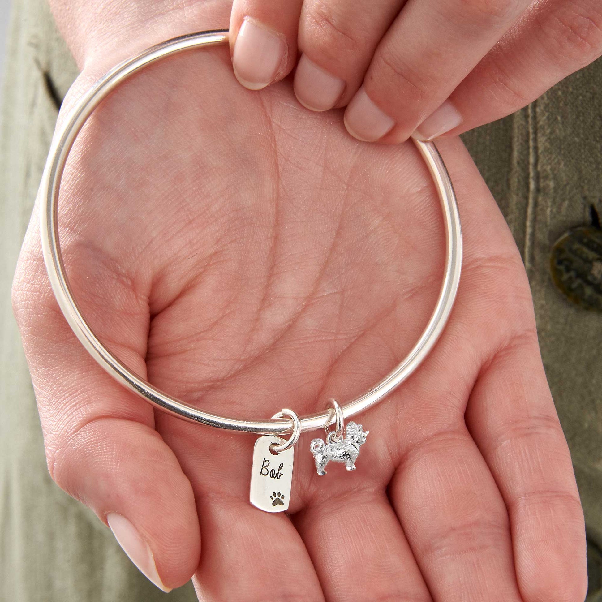 shih tzu silver charm bangle dog jewellery scarlett jewellery original dog charms
