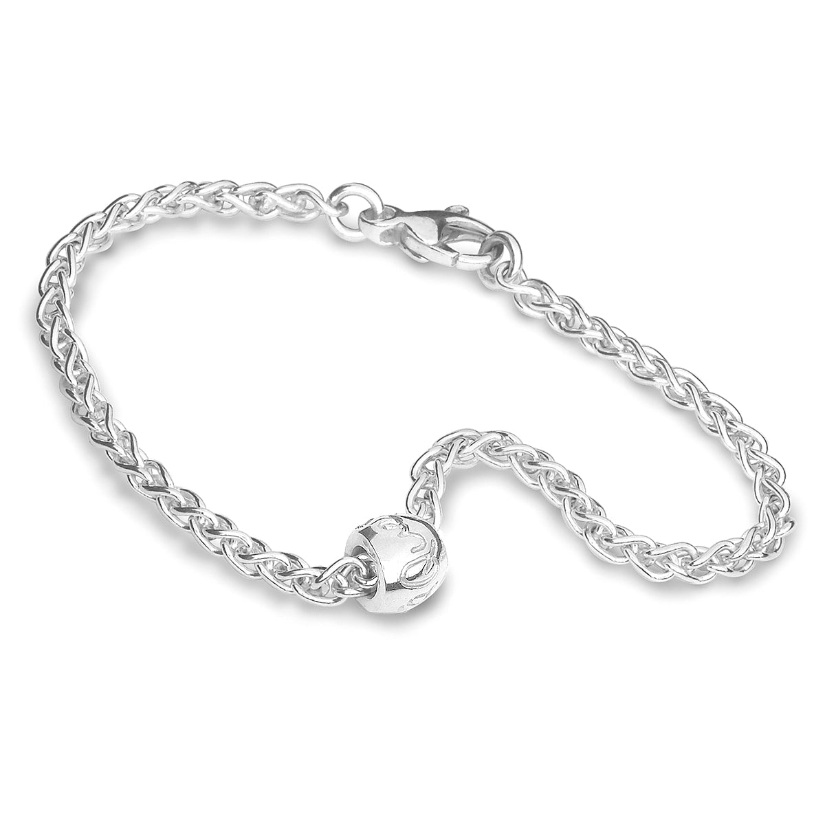 Que Sera recycled Silver Worry Bead Bracelet Mindfulness Gift Scarlett Jewellery