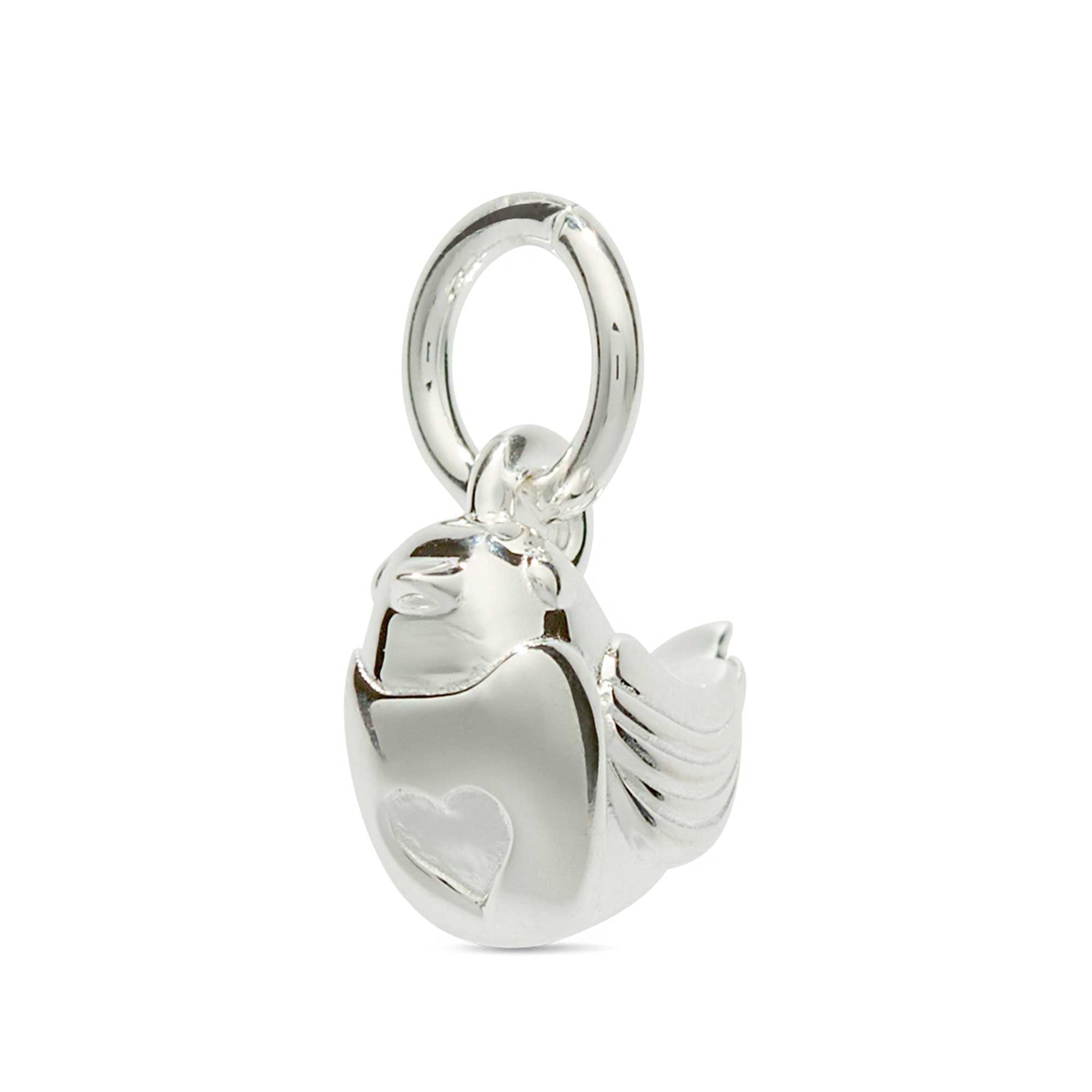 Silver Robin bird christmas nature charm pendant or bracelet Scarlett Jewellery