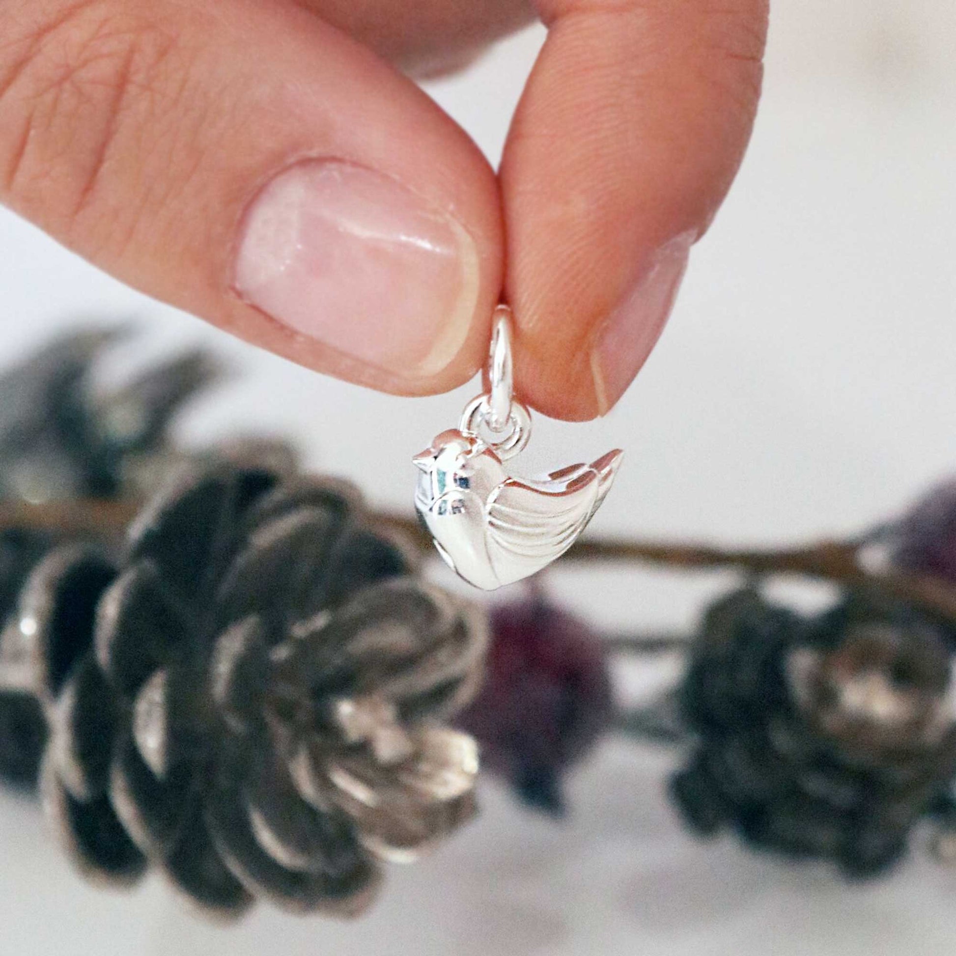robin redbreast silver gold rose gold plated charm scarlett jewellery lucky charms