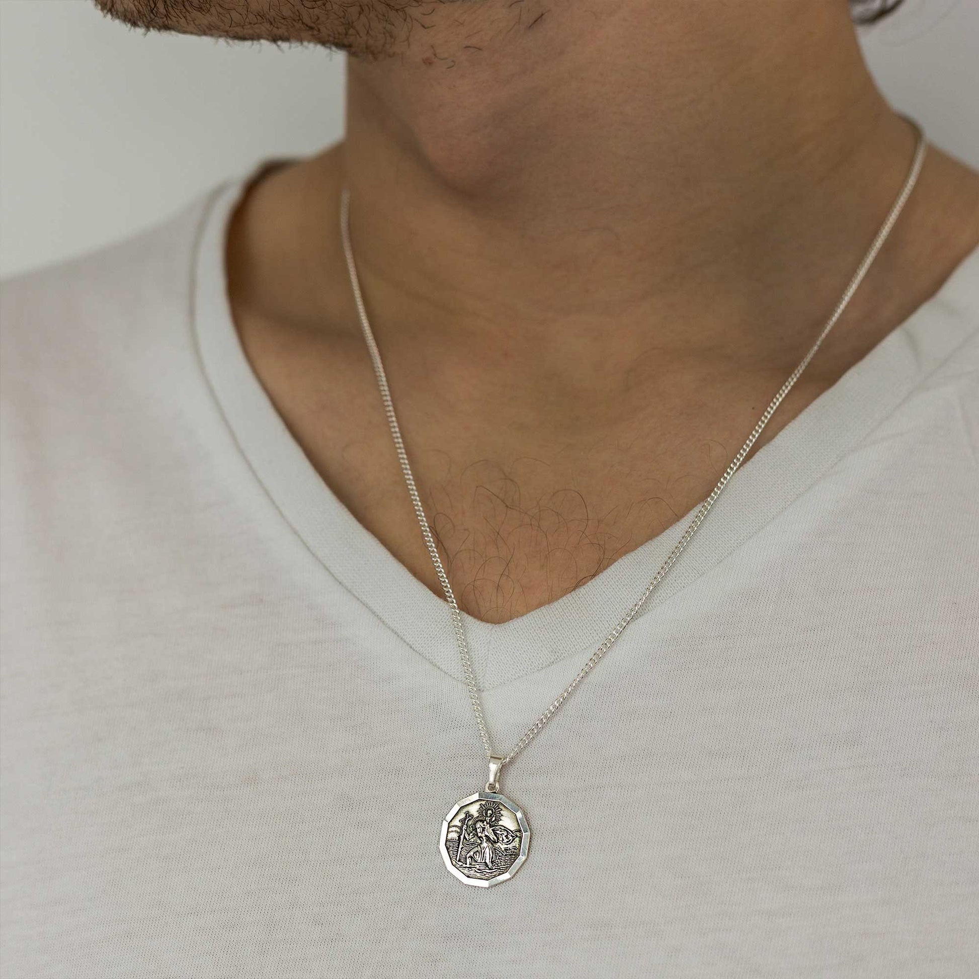 smoall dodecagon 12 sided st christopher gift for 16th 18th 21st birthday son grandson