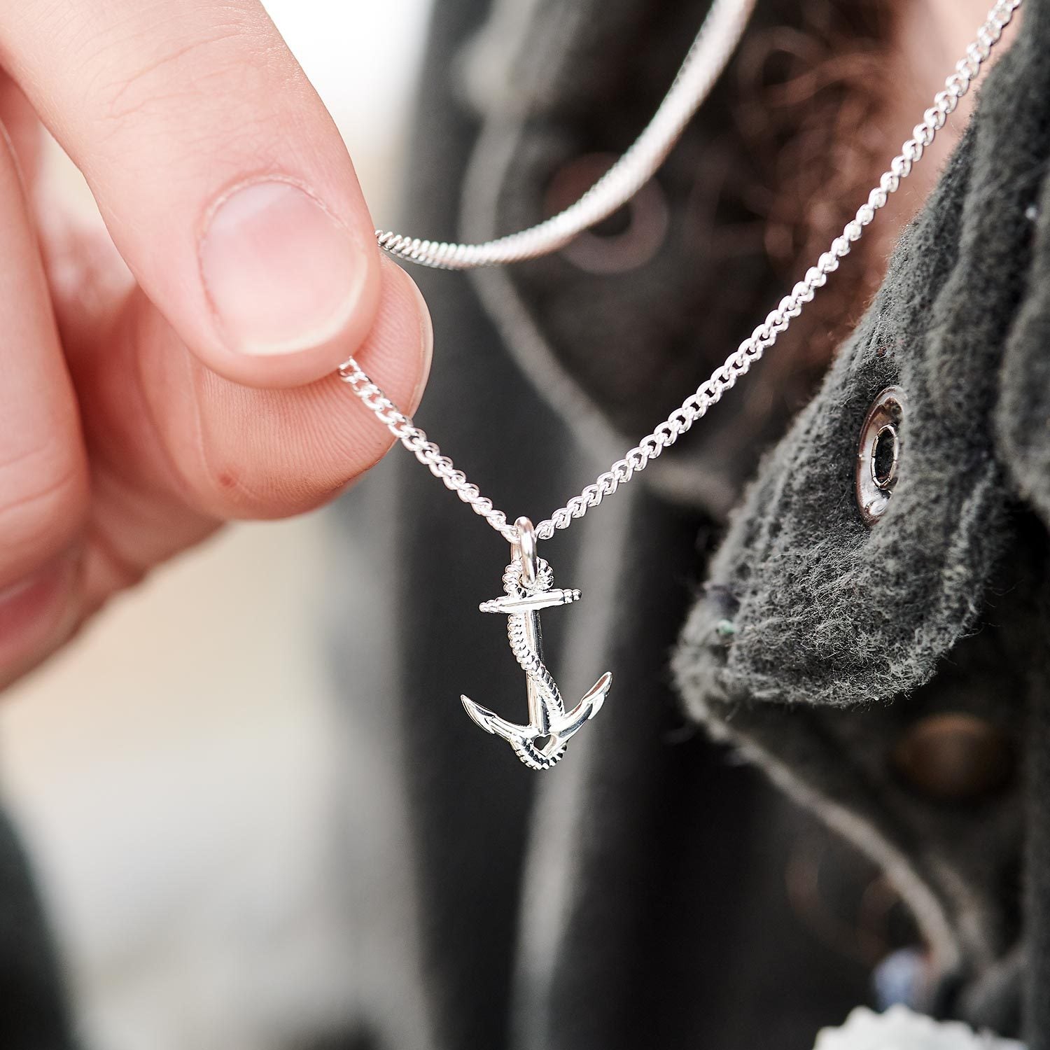 Anchor Silver Necklace – Scarlett Jewellery
