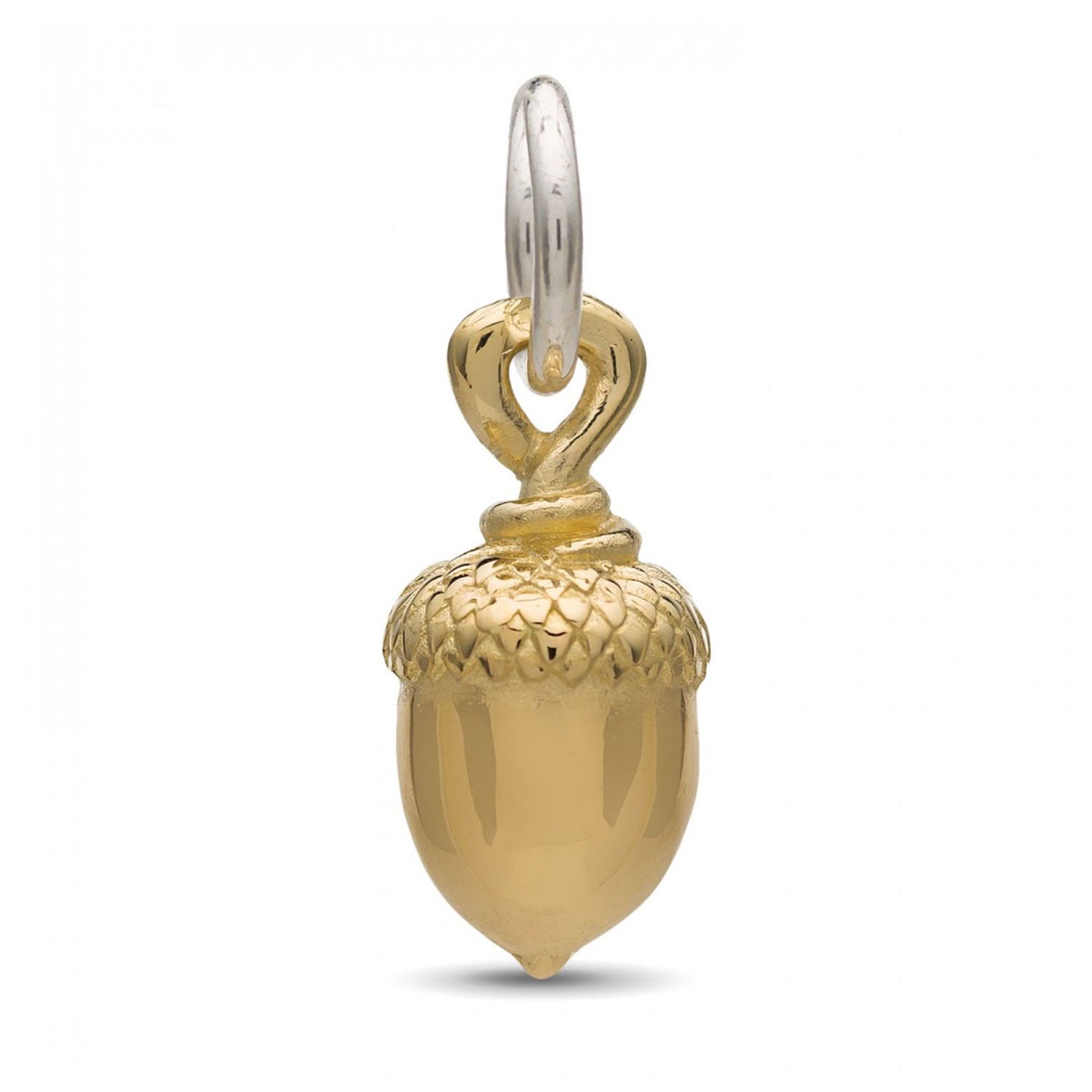 Solid gold acorn charm for bracelets and necklaces by Scarlett Jewellery