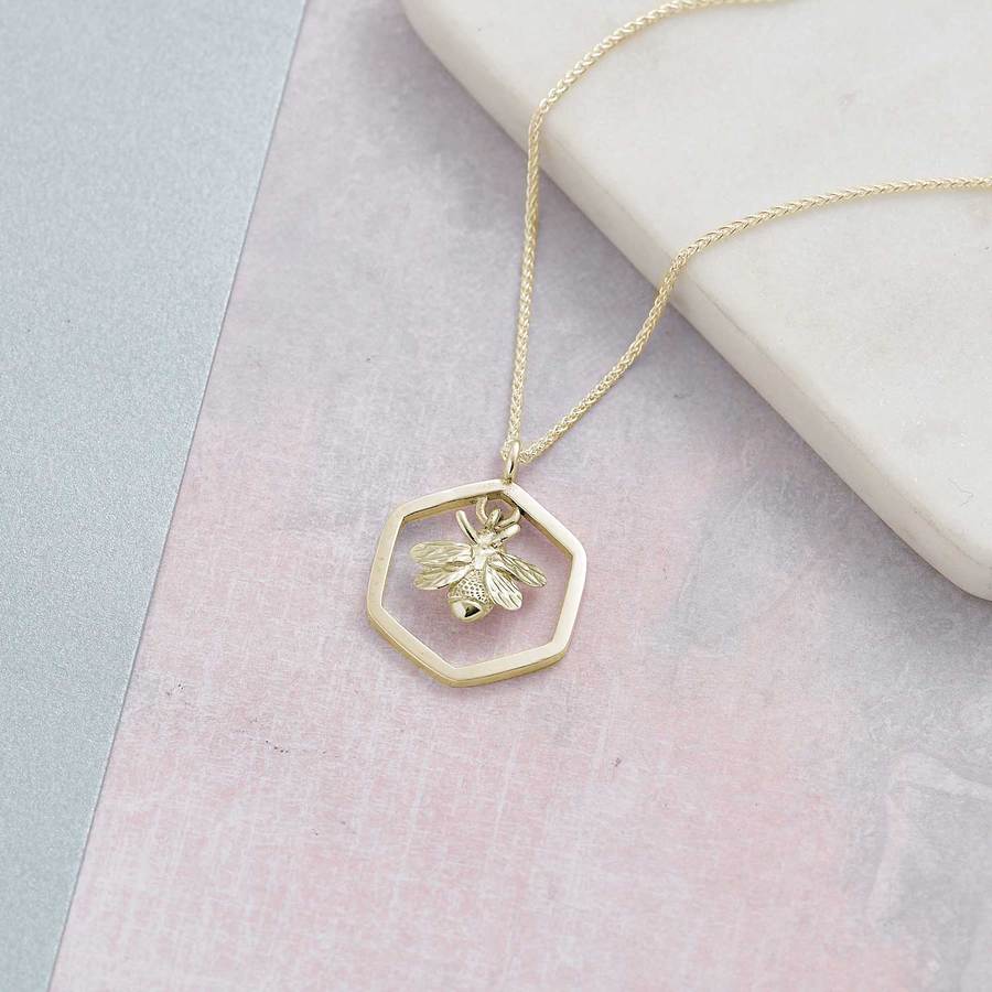 Honey-Bee Solid Gold Necklace