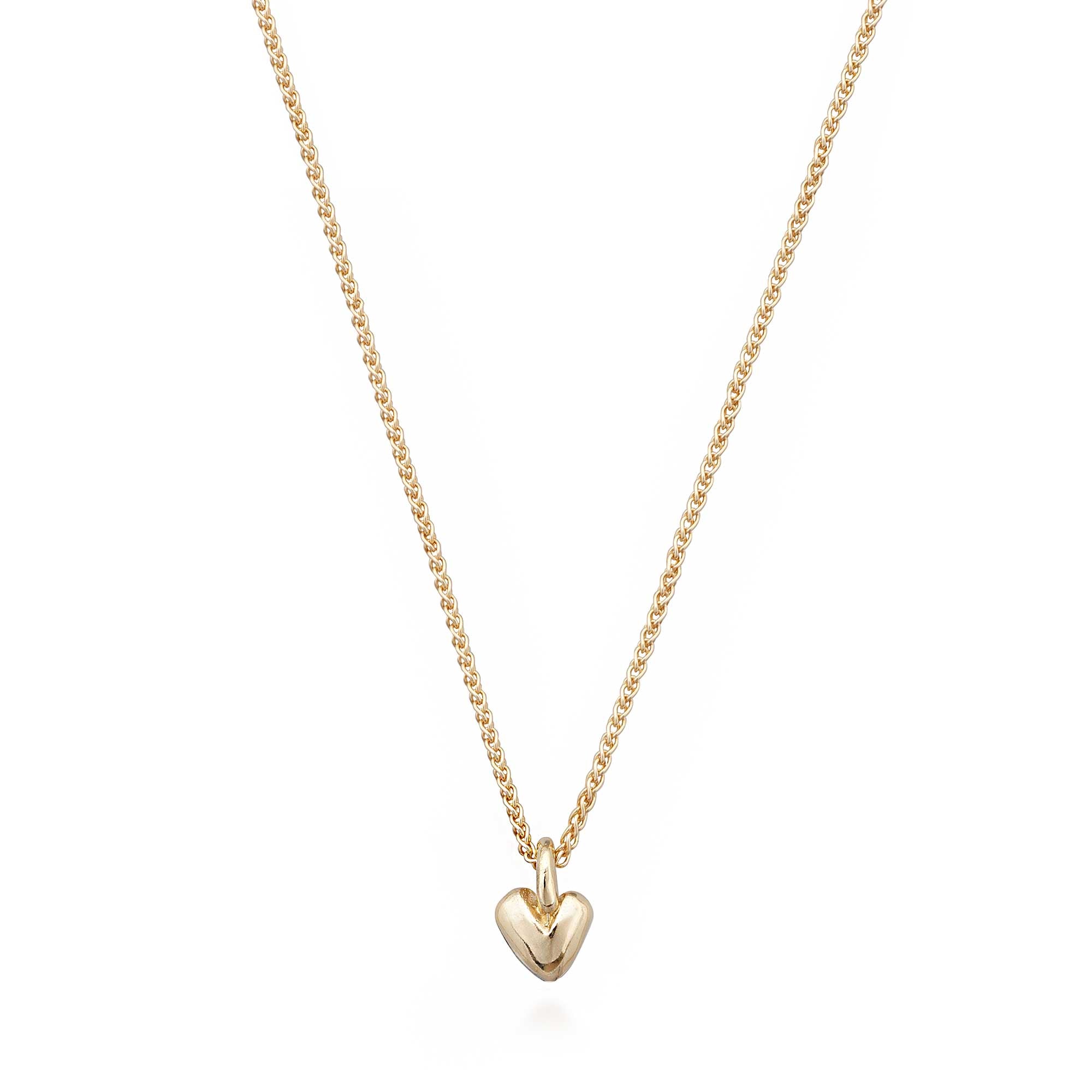 Solid yellow gold recycled heart pendant Scarlett Jewellery UK Slow fashion trends