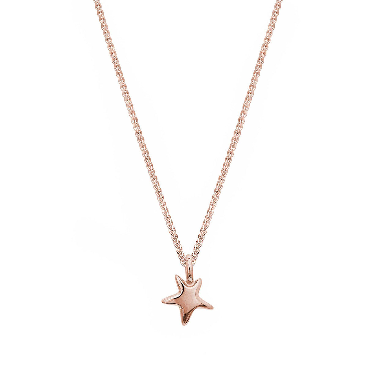 solid rose gold recycled star pendant brighton designer Scarlett Jewellery
