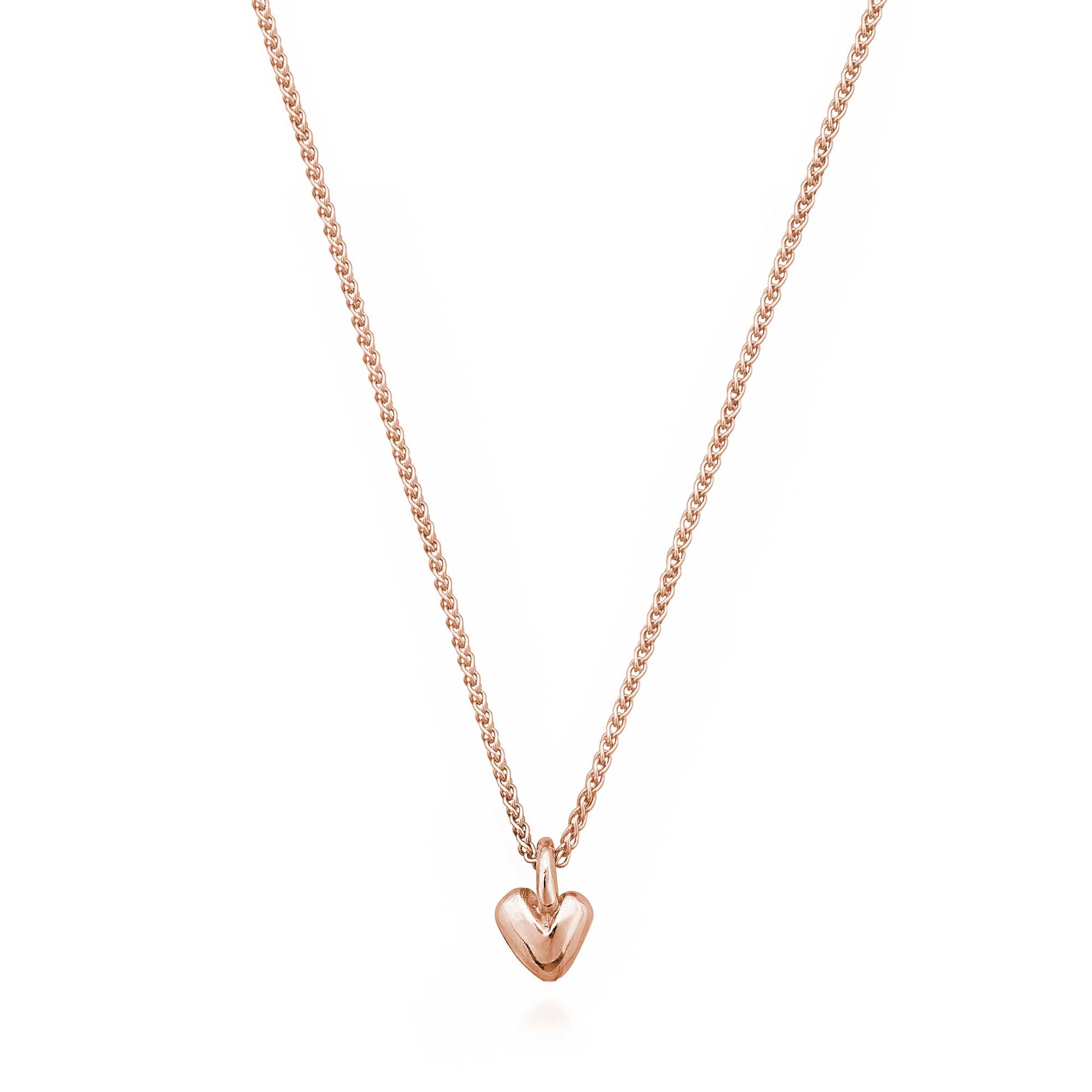 Solid rose gold recycled heart pendant Scarlett Jewellery UK Slow fashion trends