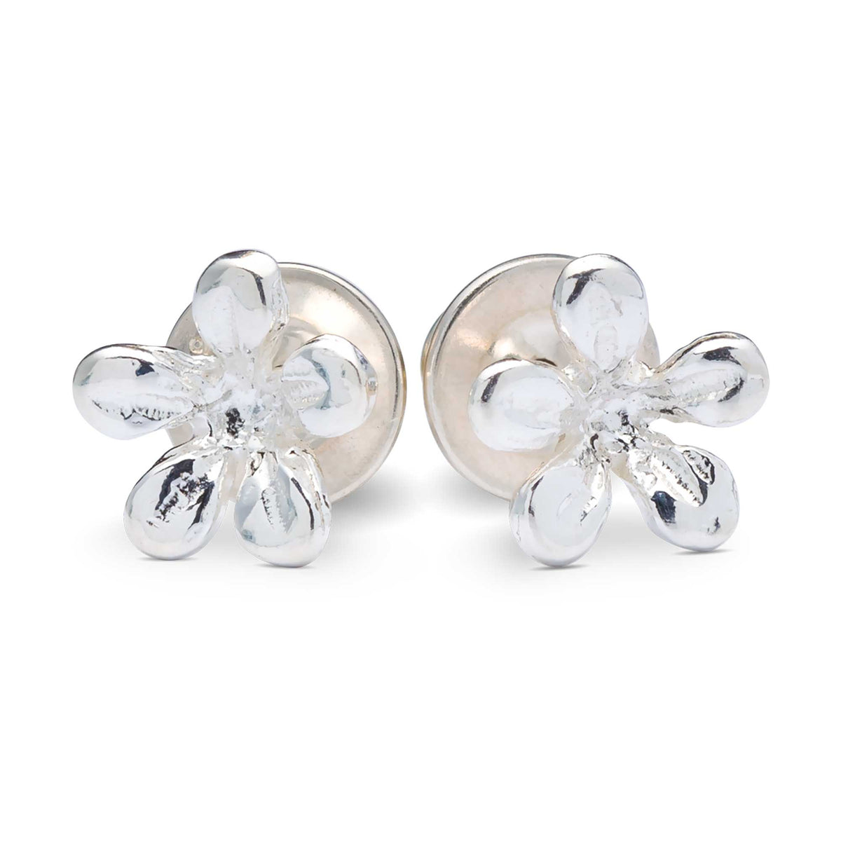 silver jasmine flower stud earrings Scarlett Jewellery