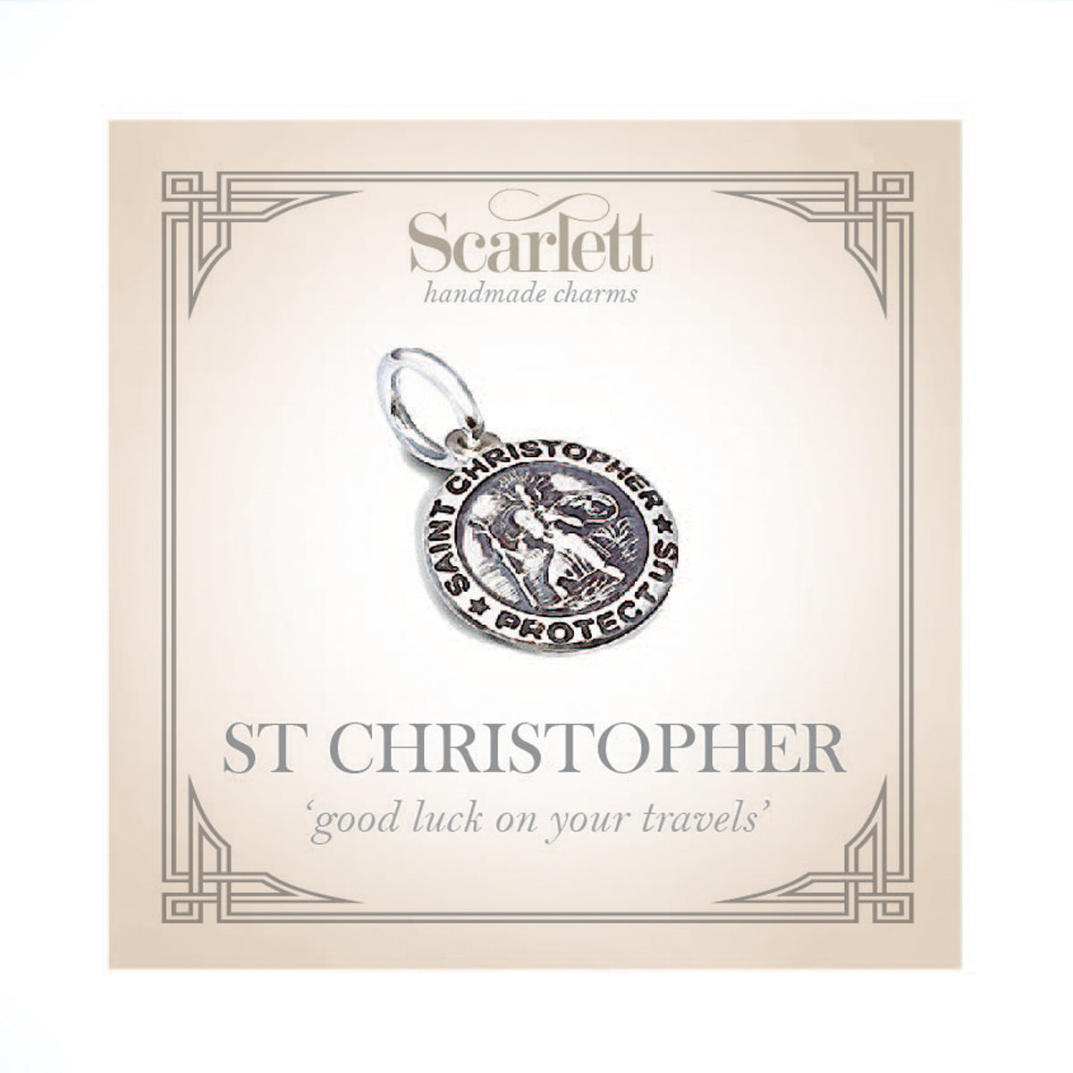 Saint Christopher Personalised Silver Charm