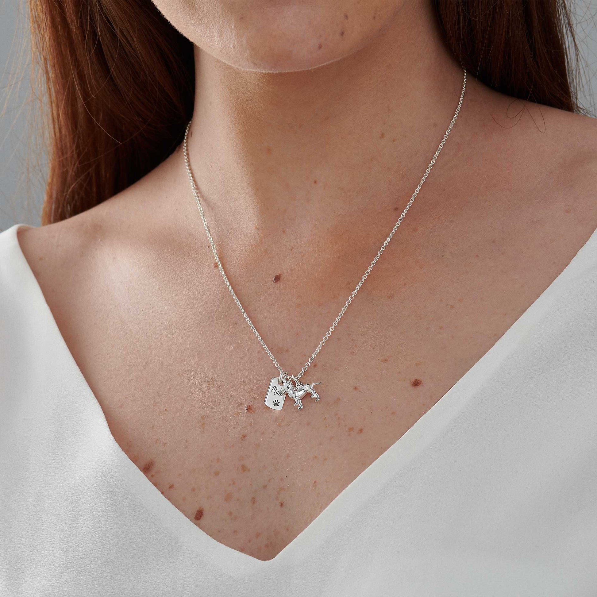 staffy silver personalised necklace scarlett jewellery