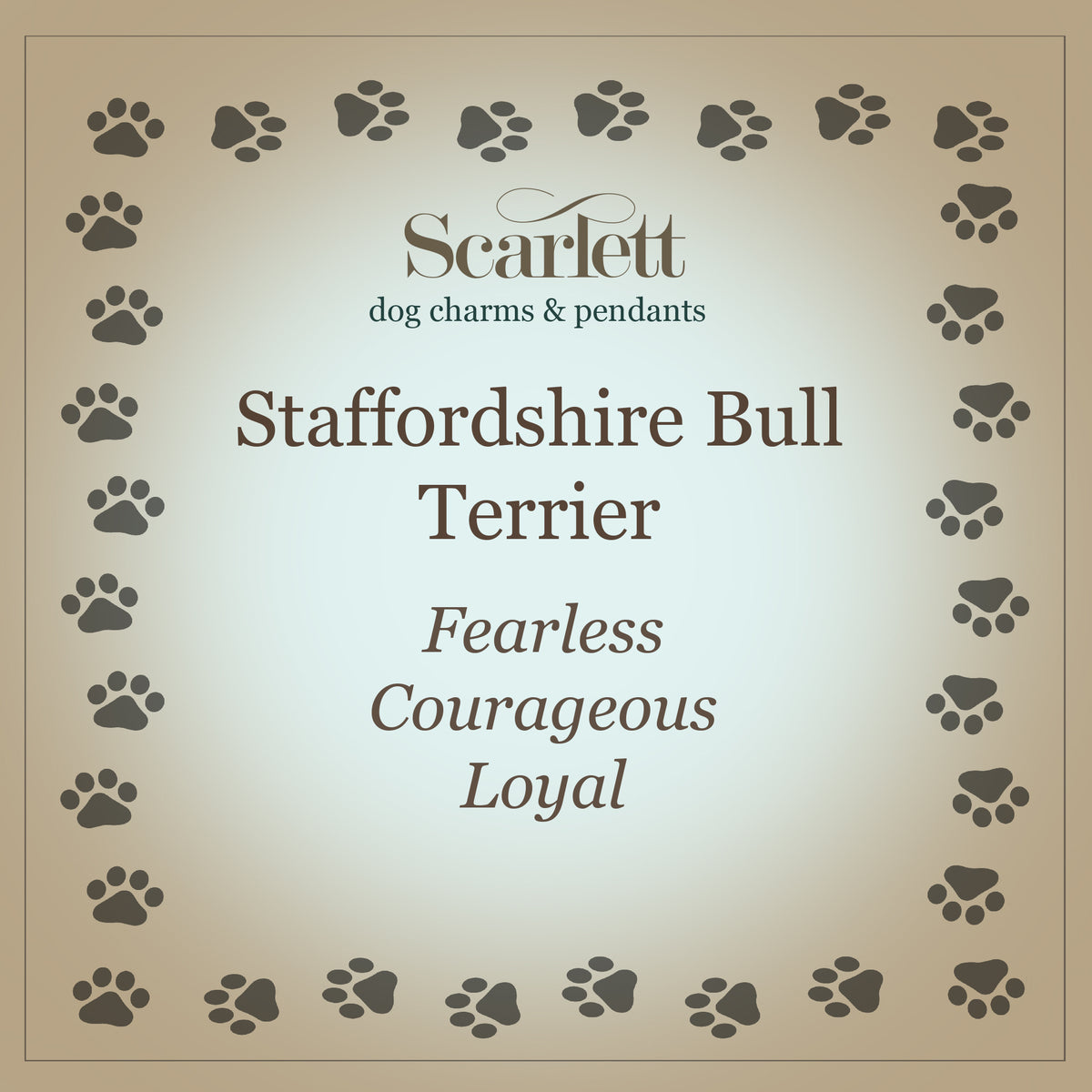 Staffordshire Bull Terrier Breloque chien en or massif