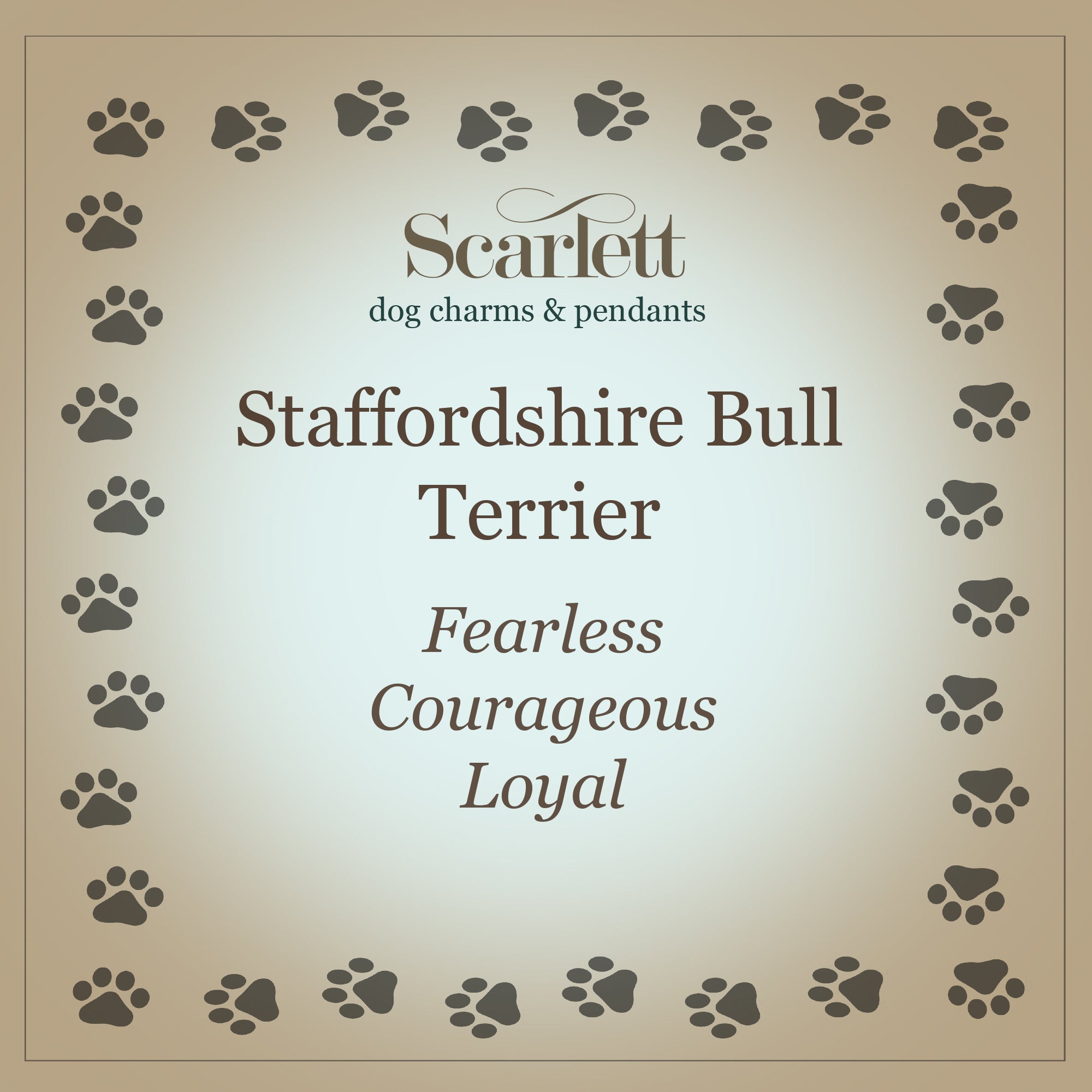 Staffordshire Bull Terrier Silver Dog Charm