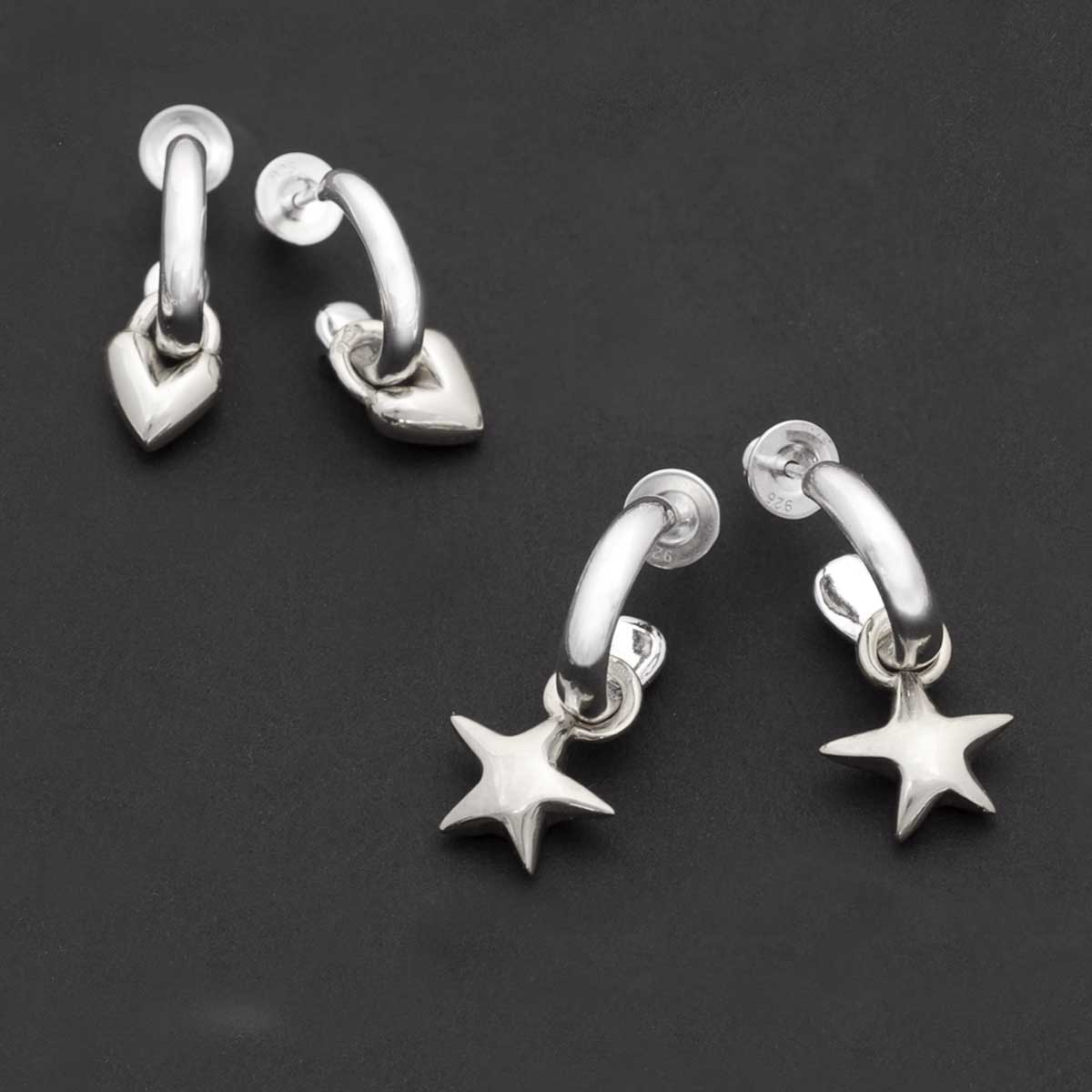 star silver hoop earrings vintage collection scarlett jewellery