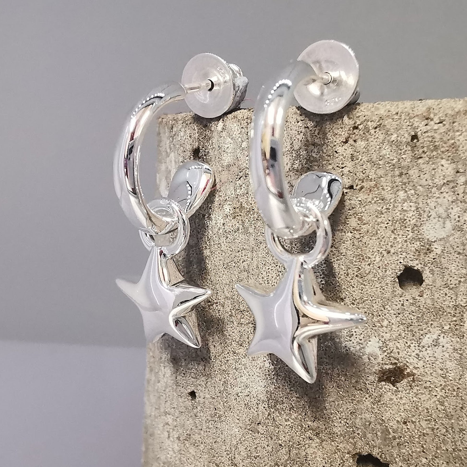 star silver hoop earrings vintage collection scarlett jewellery