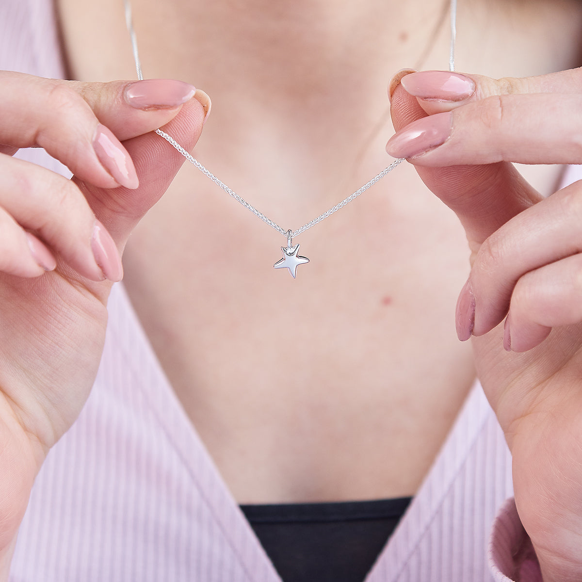 Delicate solid silver star pendant for teens young womens gift designer Scarlett Jewellery