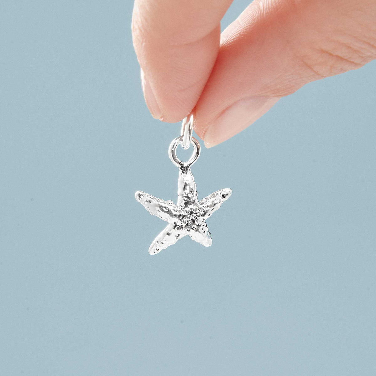 solid silver starfish charm scarlett jewellery