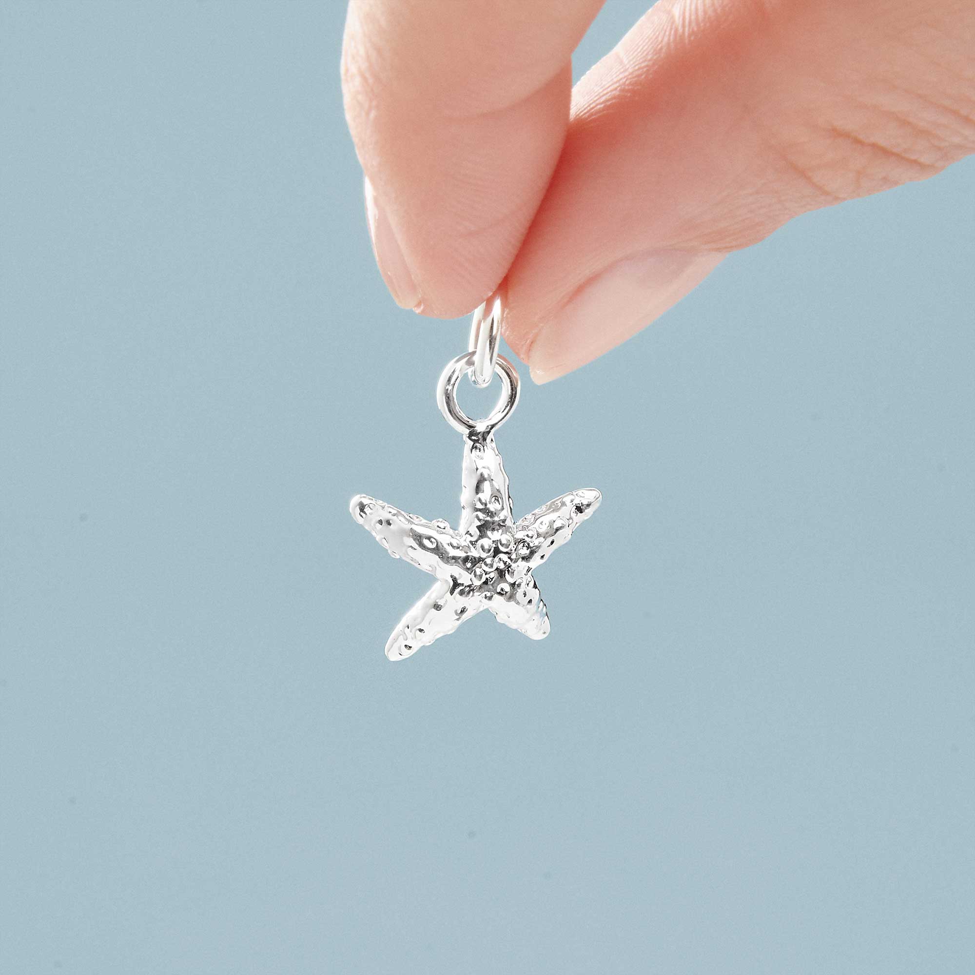 Starfish Silver Charm for Bracelet and necklace from Scarlett Jewellery