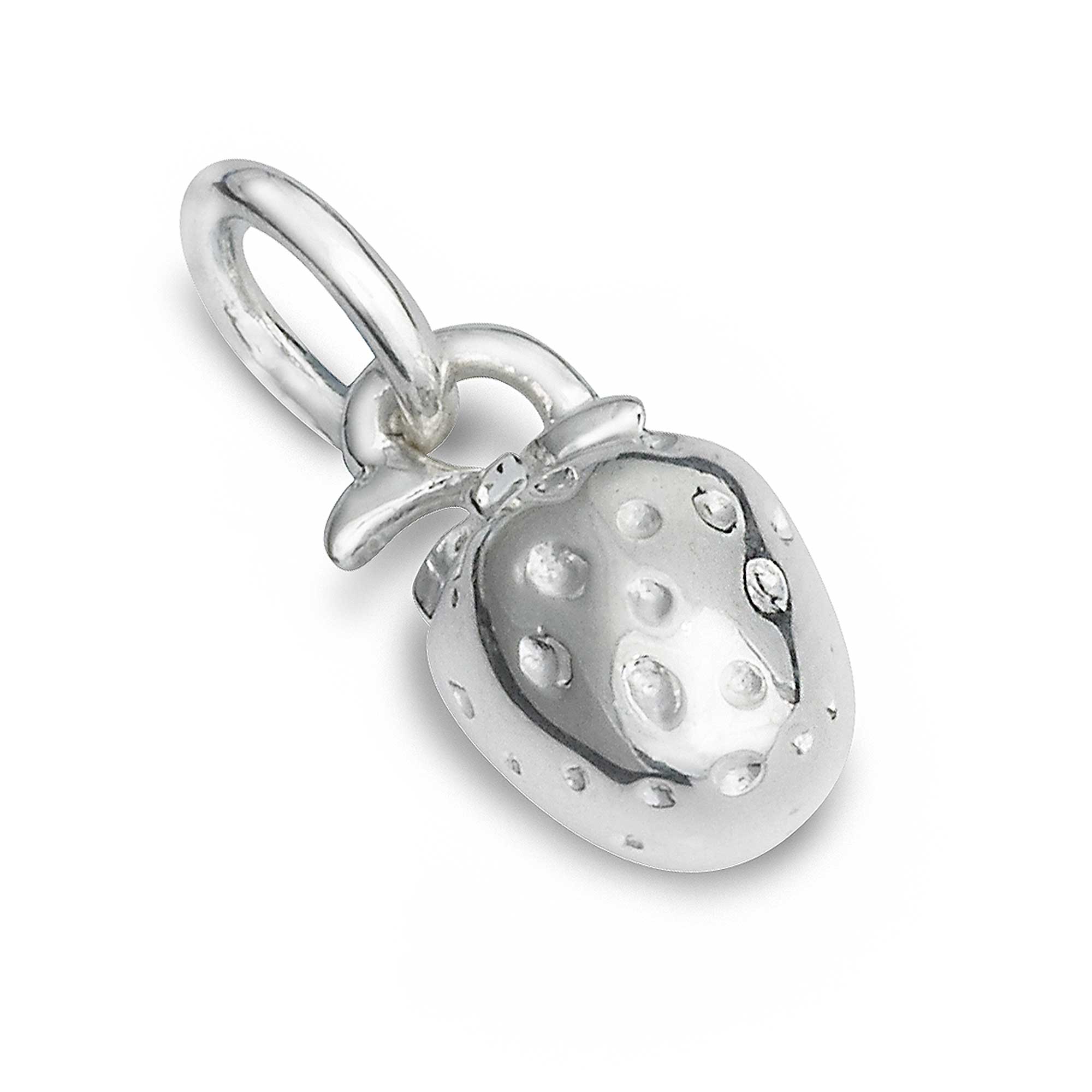 Strawberry silver wimbledon tennis charm for a silver bracelet links of london style