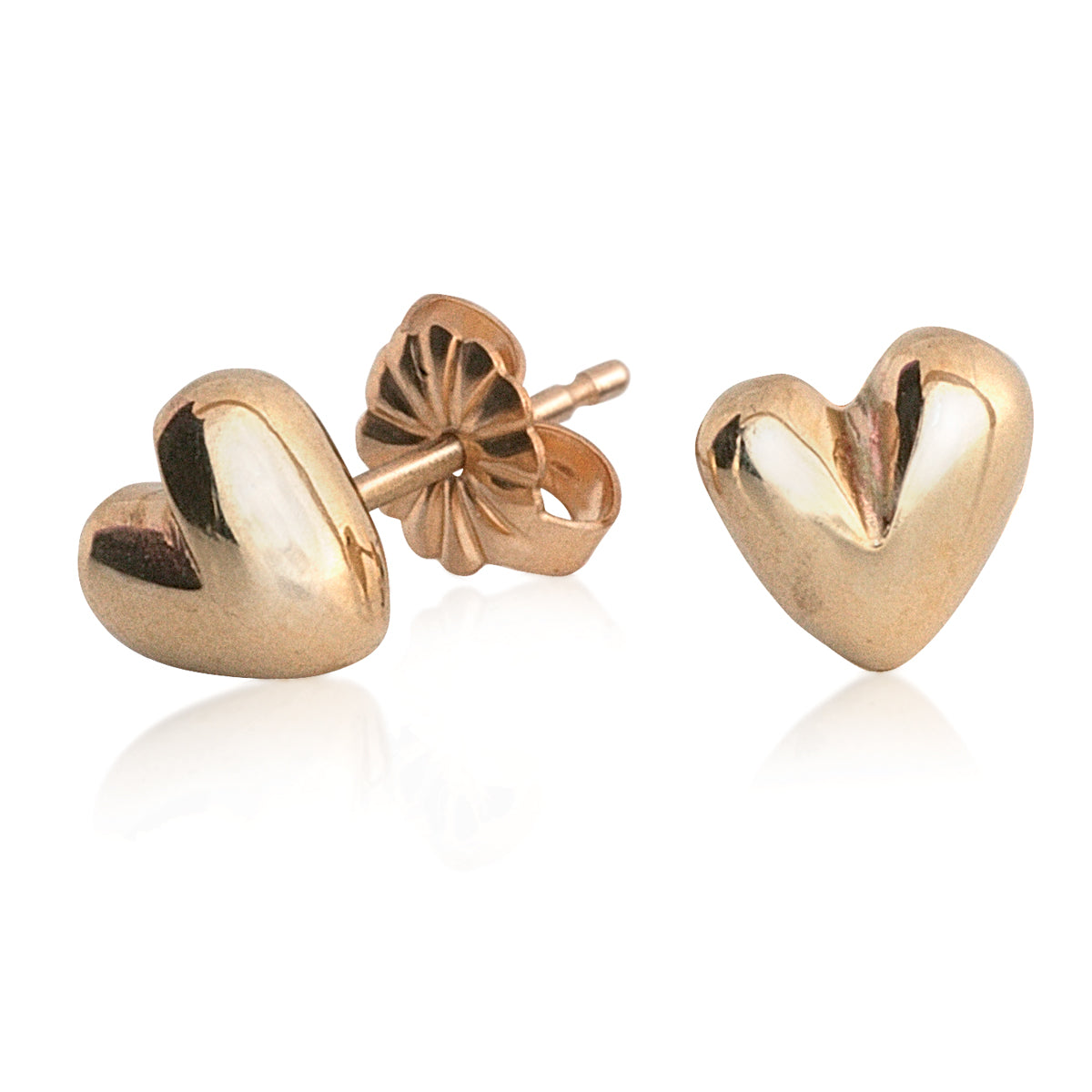 Sweet Heart Solid Gold Designer Stud Earrings Scarlett Jewellery