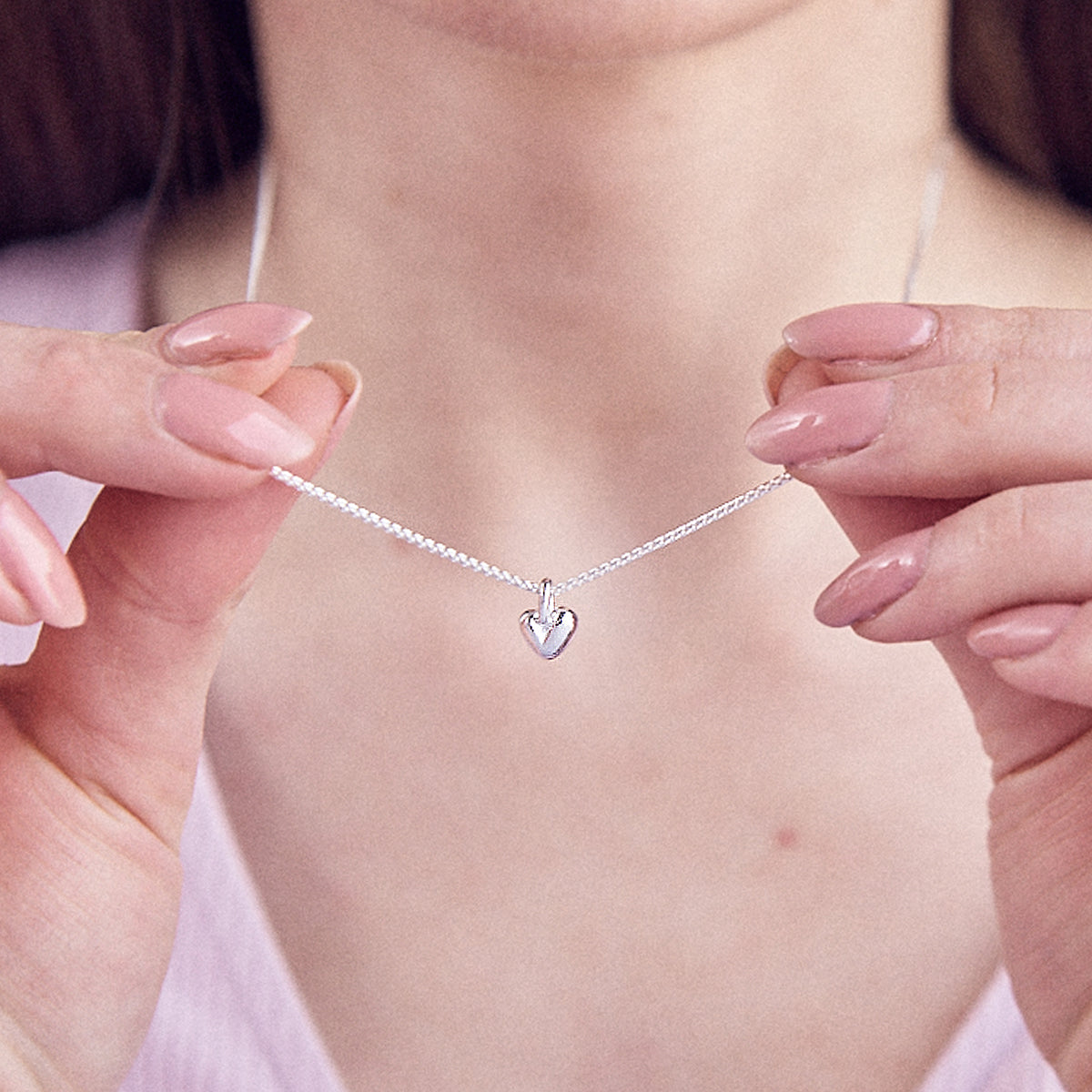 Sweetheart silver heart pendant for girlfriend18ct gold vermeil plated silver heart pendant small sized for teenagers christmas gift