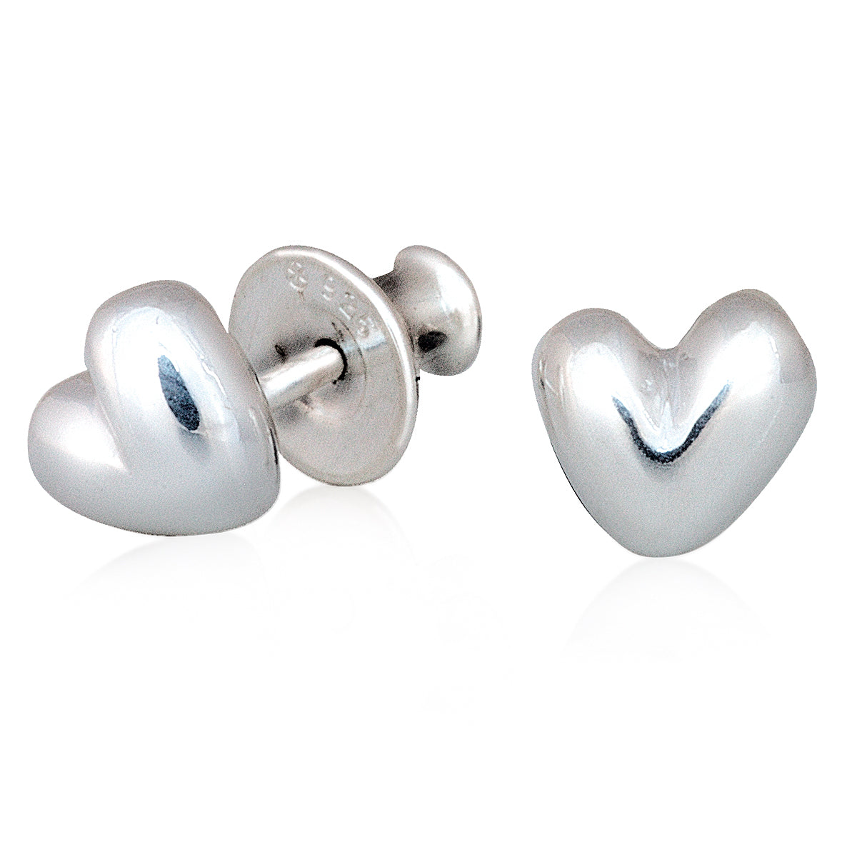 Sweetheart Silver Stud Earrings everyday designer silver studs high quality scarlett jewellery