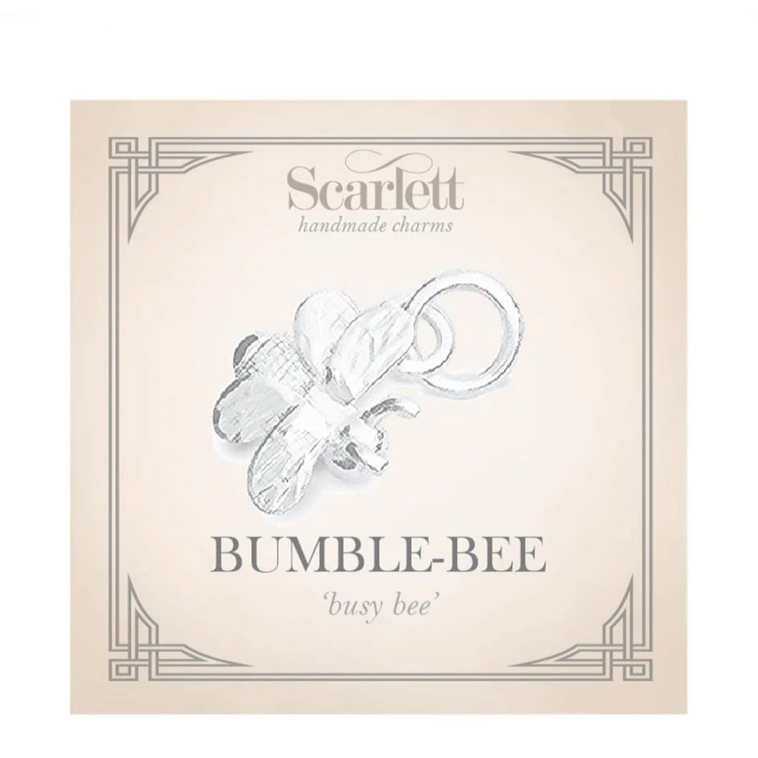 Tiny Bumble-Bee Silver Charm