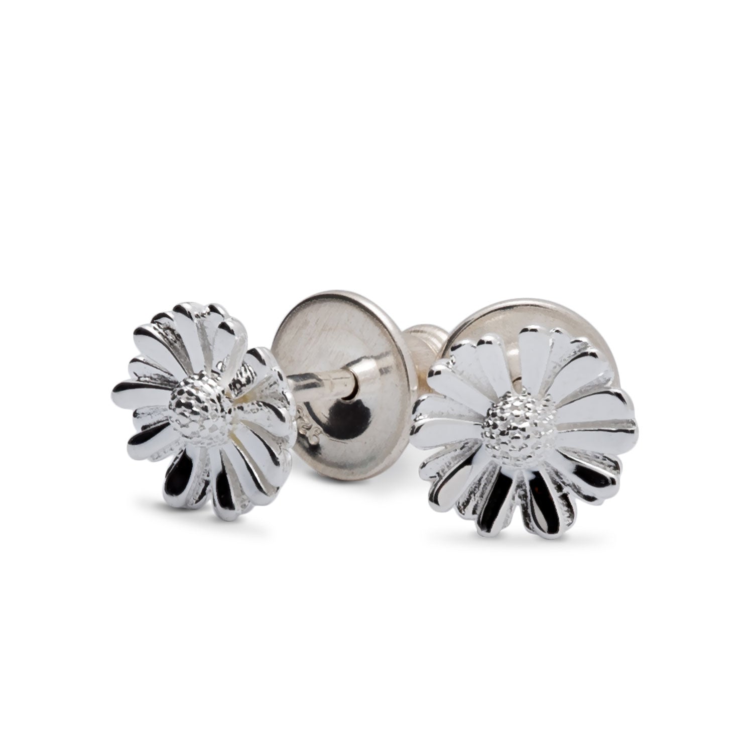 tiny daisy silver stud earrings as seen at chelsea flower show
