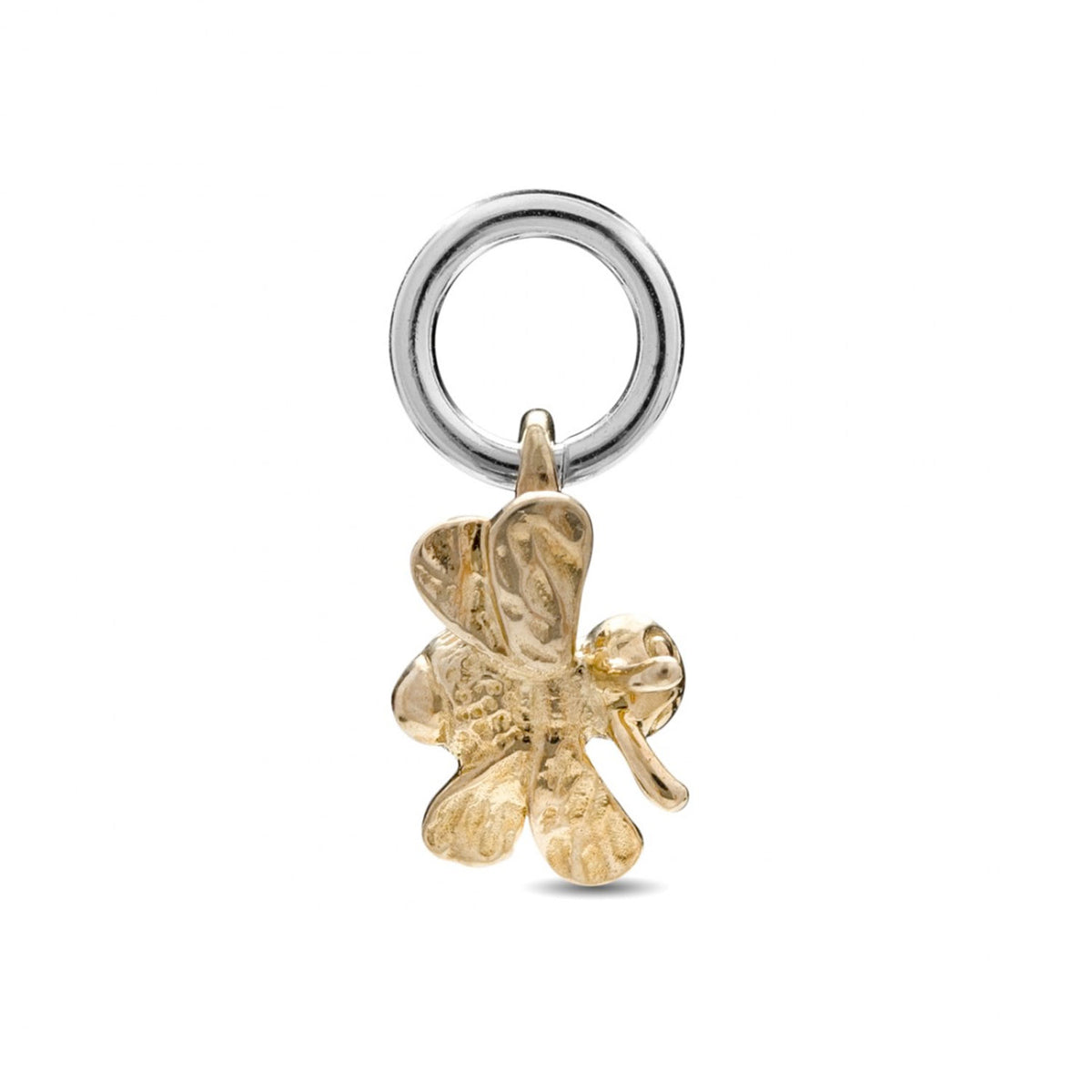 Tiny solid gold bumble bee charm scarlett jewellery