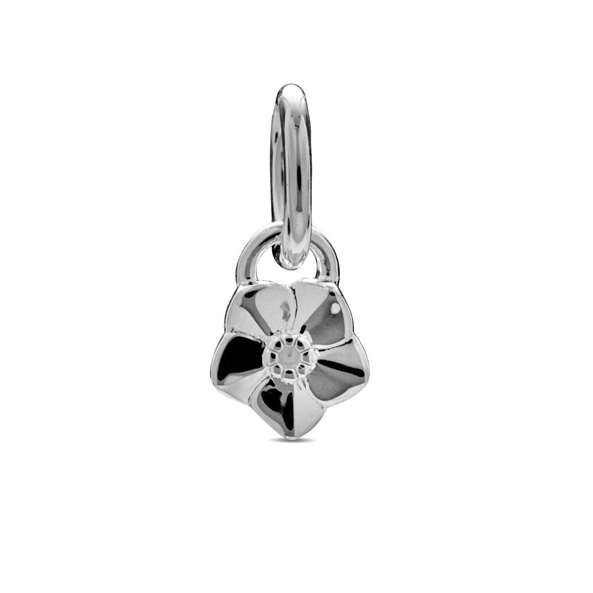 tiny silver forget me not flower charm for flower girls and teens scarlett jewellery brighton