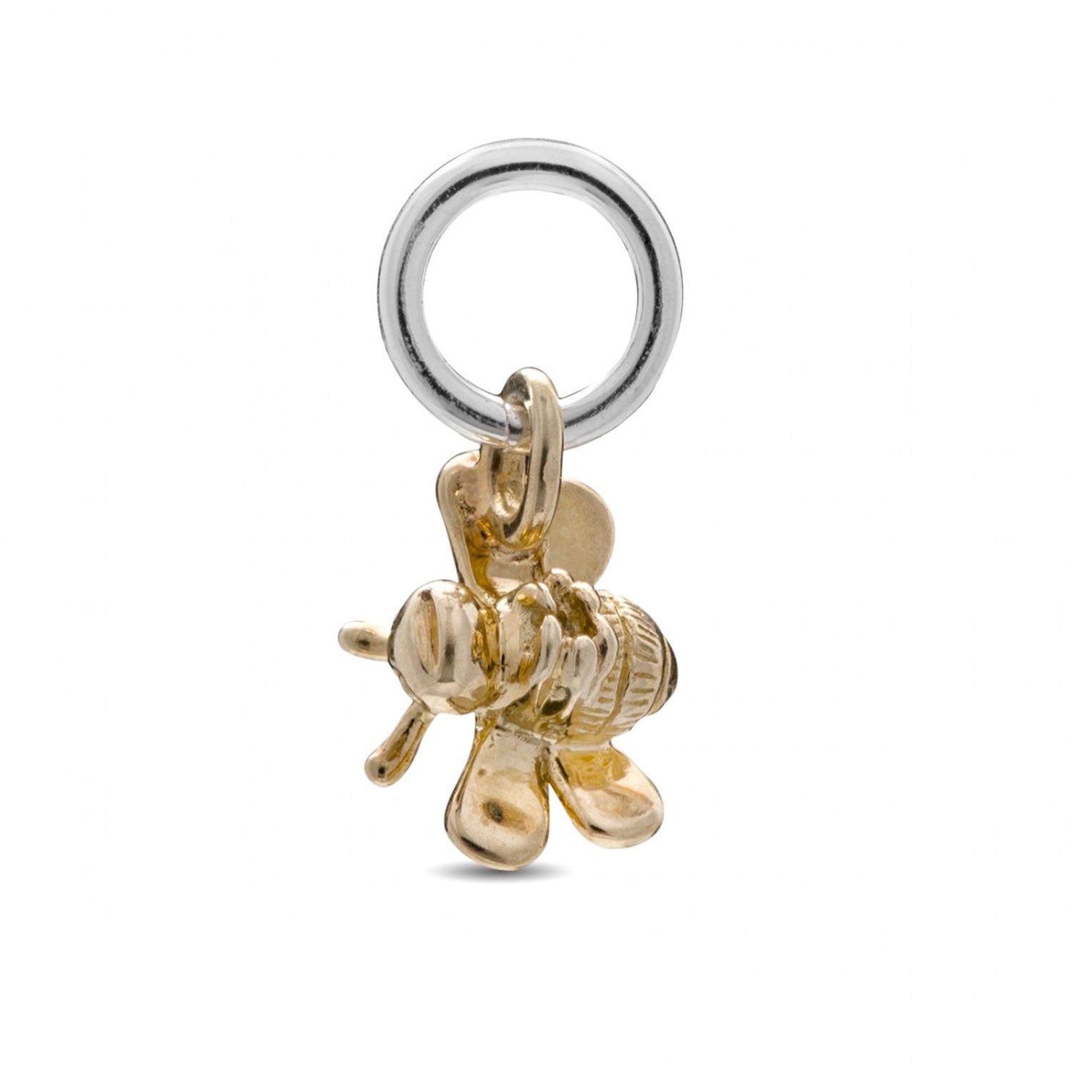Tiny solid gold bumble bee charm scarlett jewellery