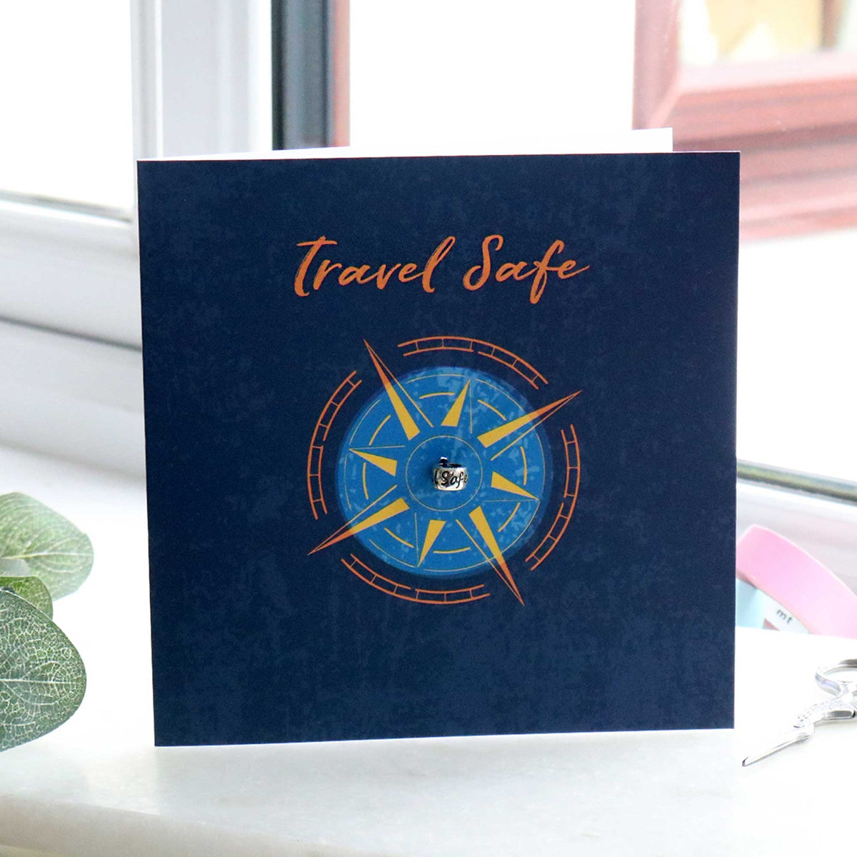 Travel Safe charm bead comes tied to an all-in-one gift card for your world travellers.