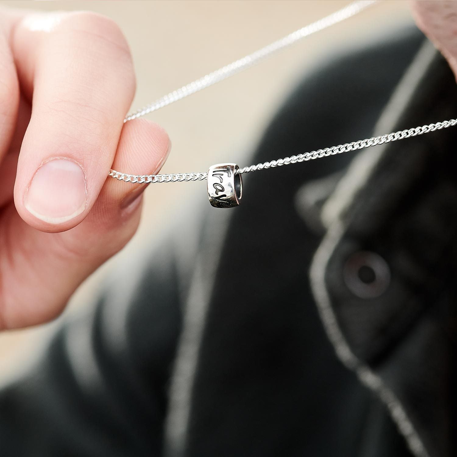 Travel Safe Silver Necklace - alternative St Christopher Pendant for men & women handmade in the UK