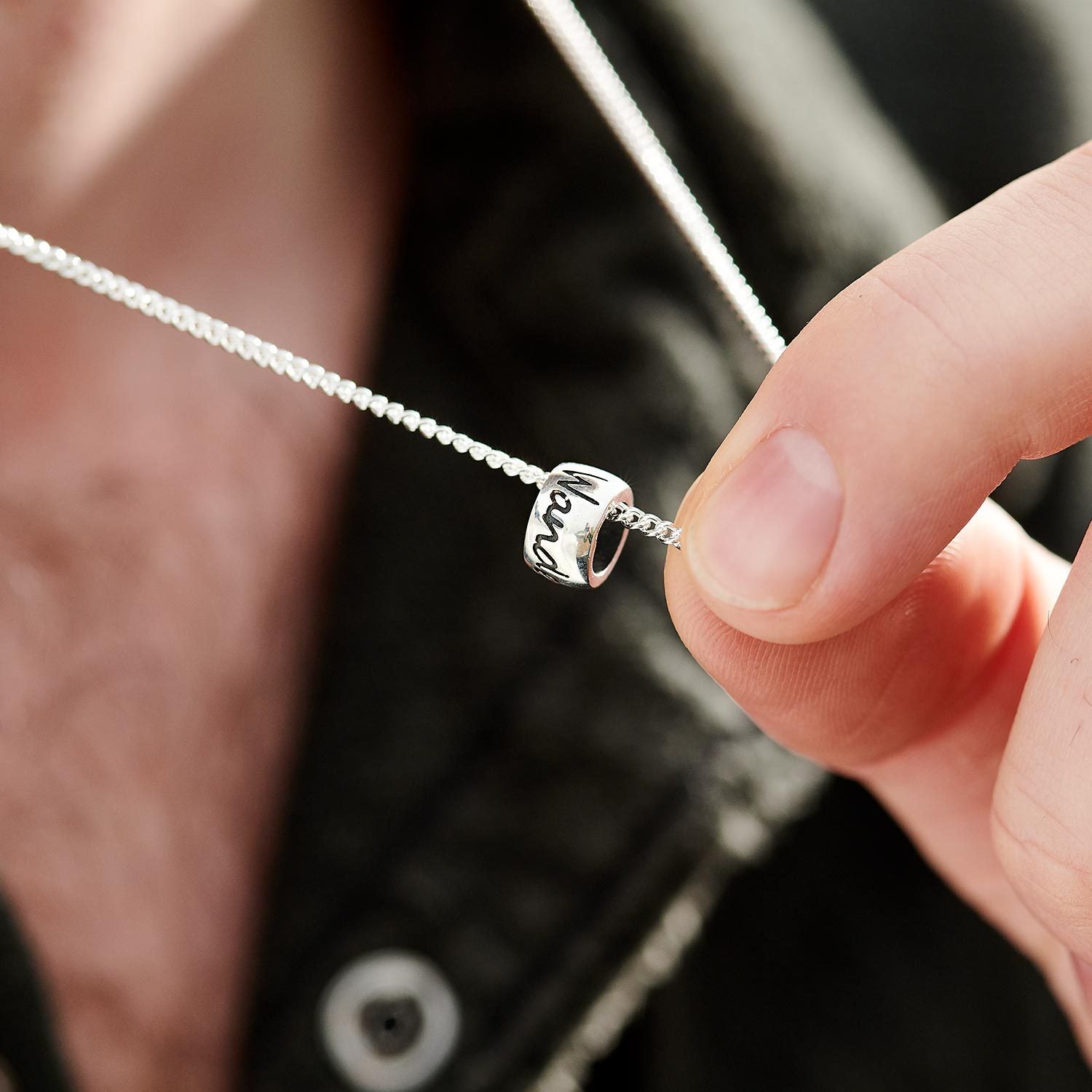 Wanderlust silver necklace for men & women - unique mans travel gift alternative to a silver saint Christopher