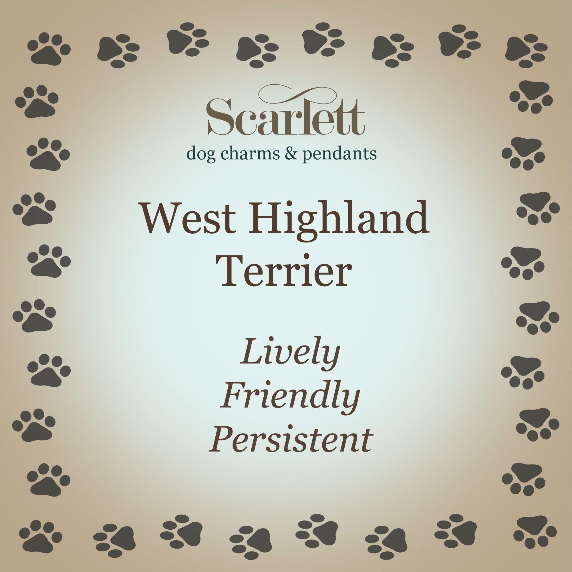 West Highland Terrier Solid Gold Dog Charm