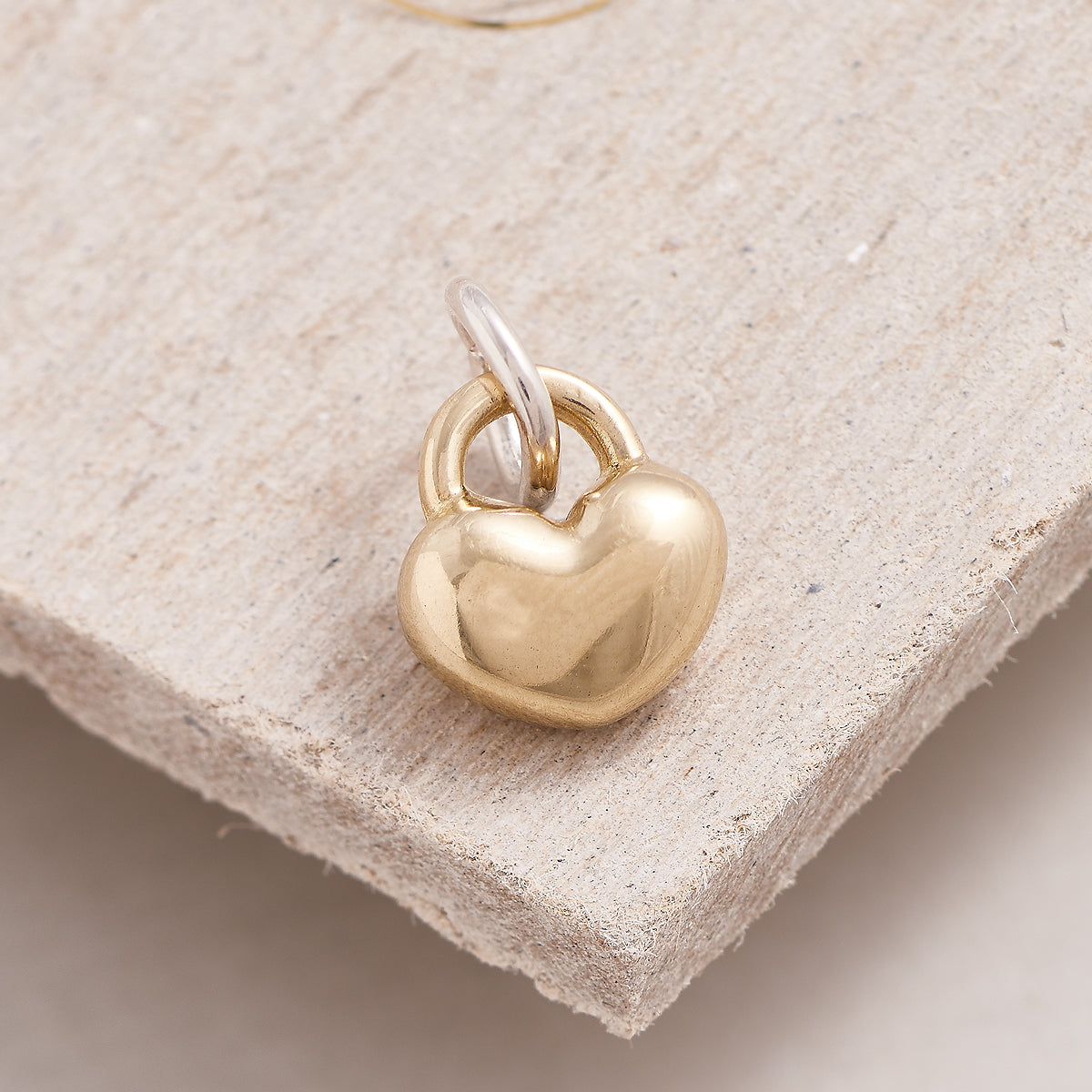Solid gold love heart bracelet charm Scarlett Jewellery